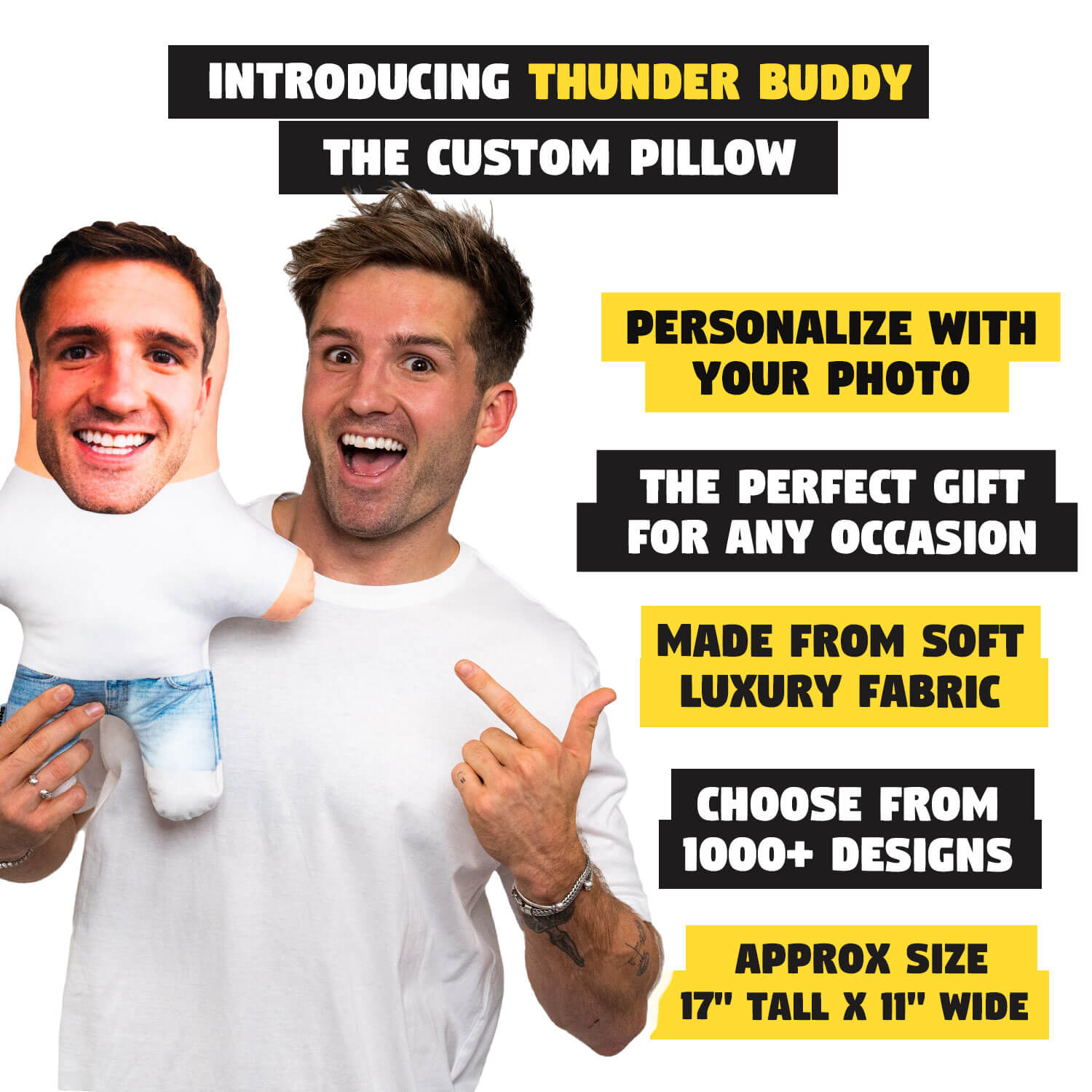 Beach Boy Face Pillow