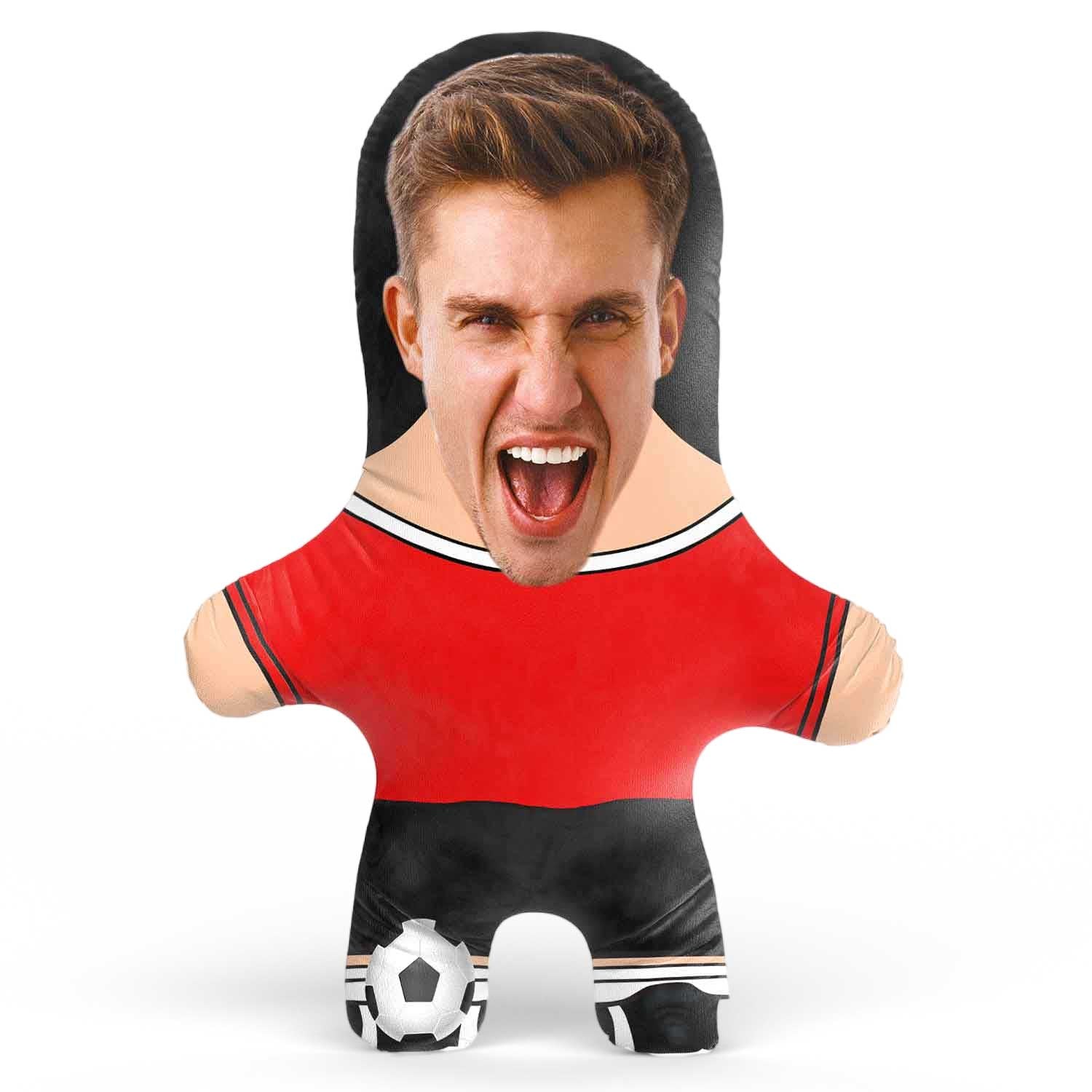 Red Soccer Jersey Face Pillow