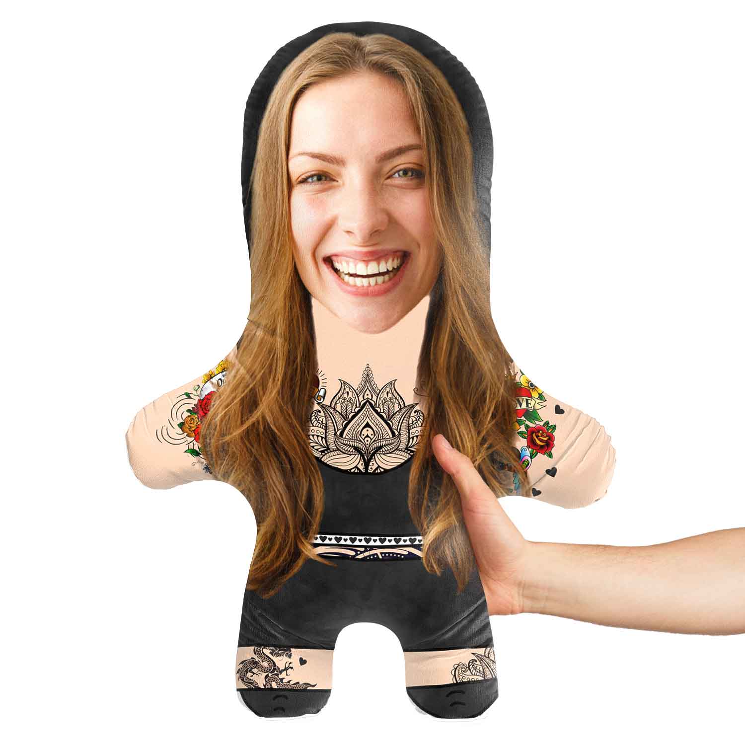 Female Tattoo Face Pillow