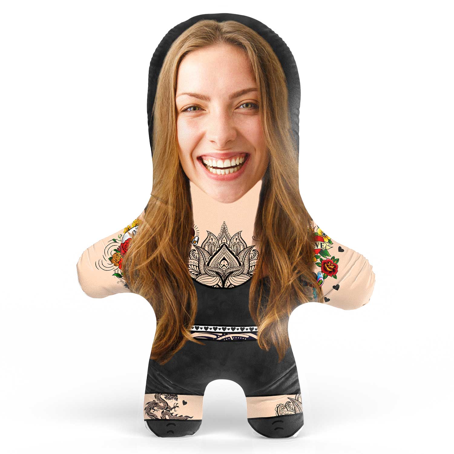 Female Tattoo Face Pillow