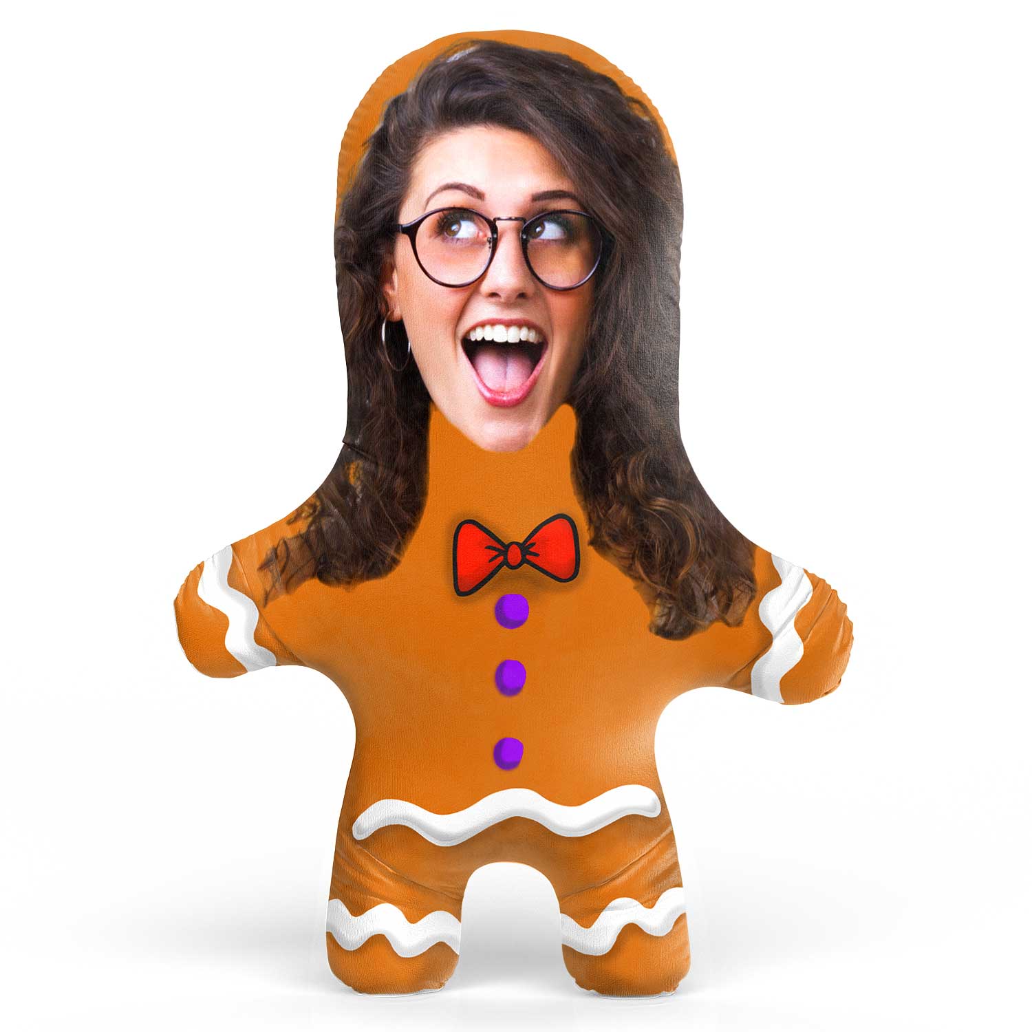 Gingerbread Face Pillow