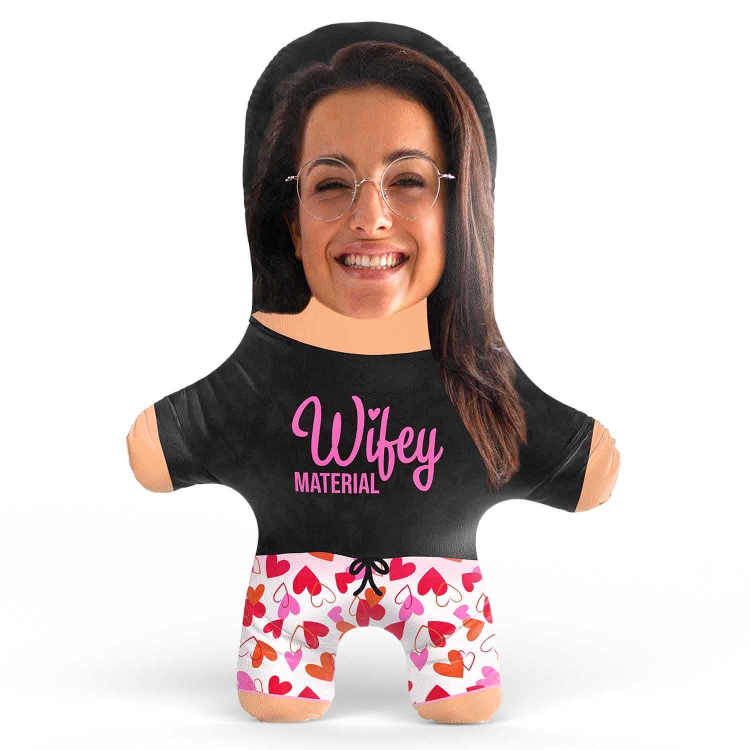 Wifey Material Face Pillow