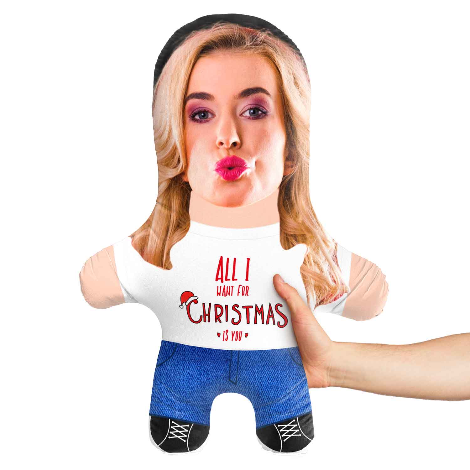 All I Want for Christmas Is You Face Pillow