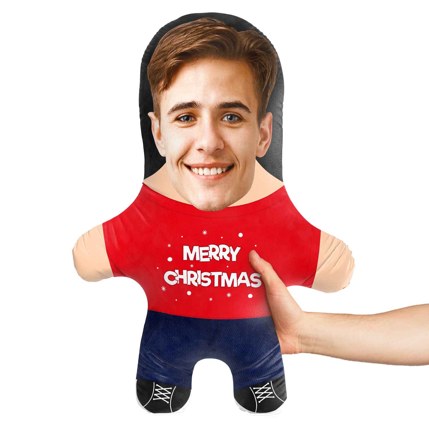 Merry Christmas Face Pillow