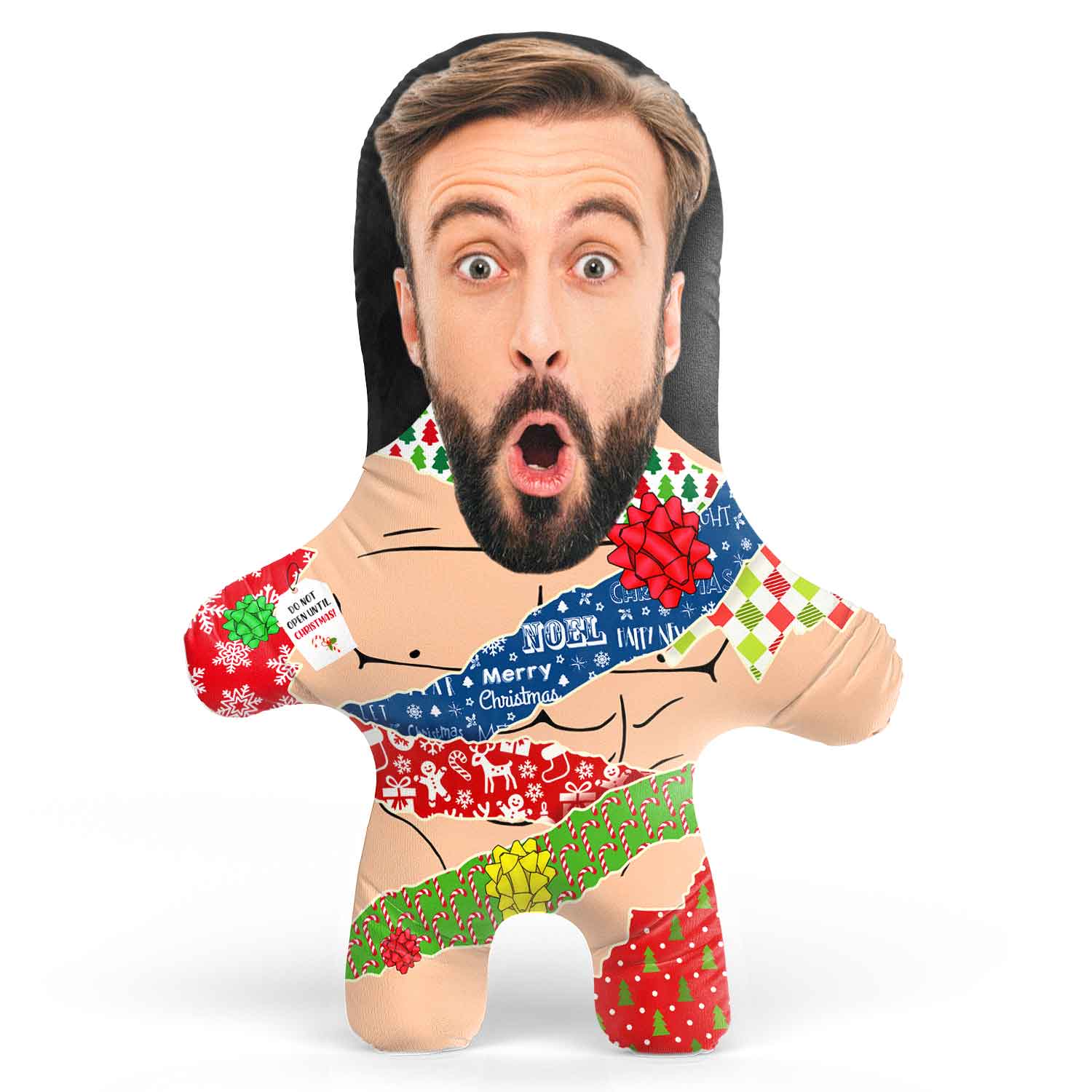 Christmas Wrapped Up Face Pillow