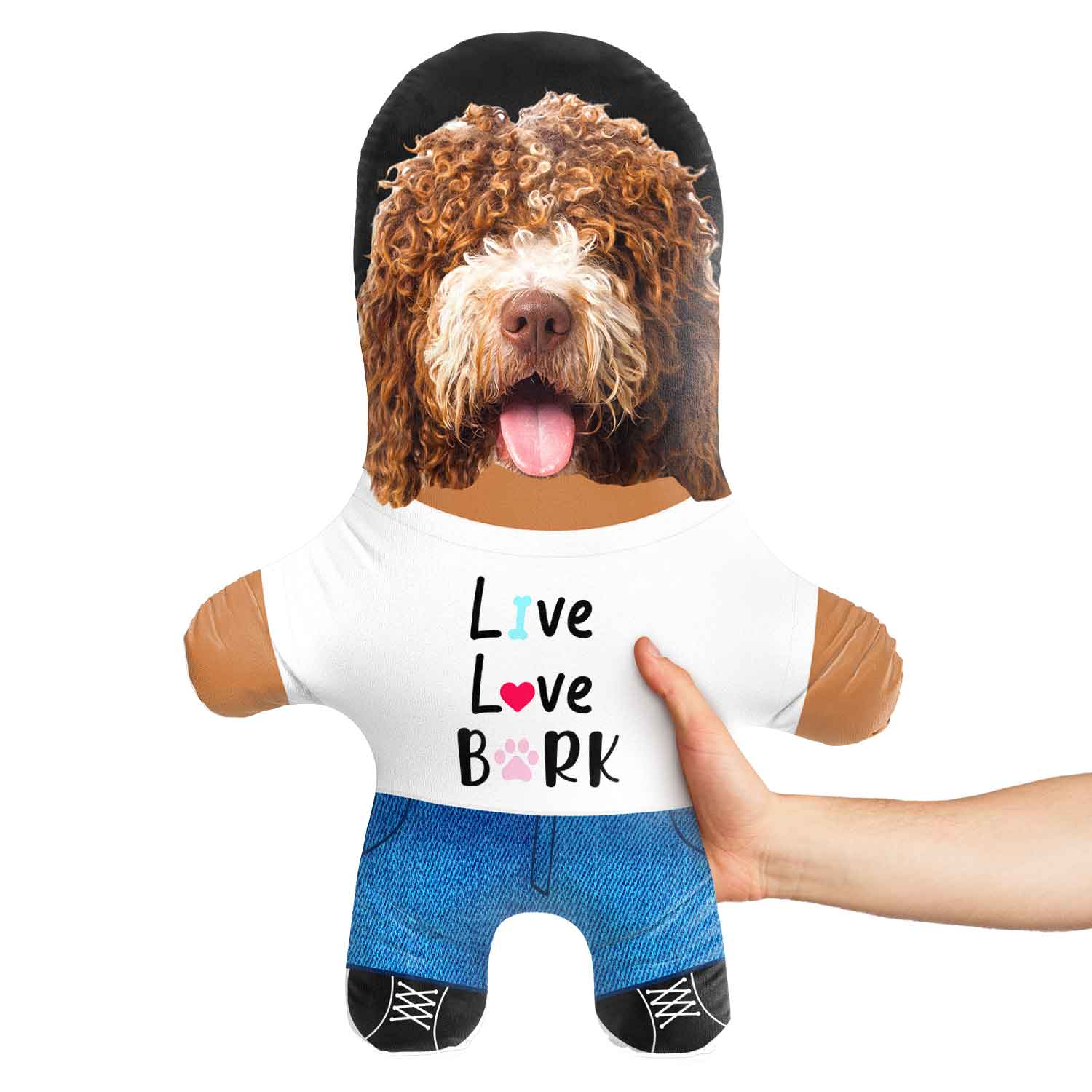 Live. Love. Bark Face Pillow