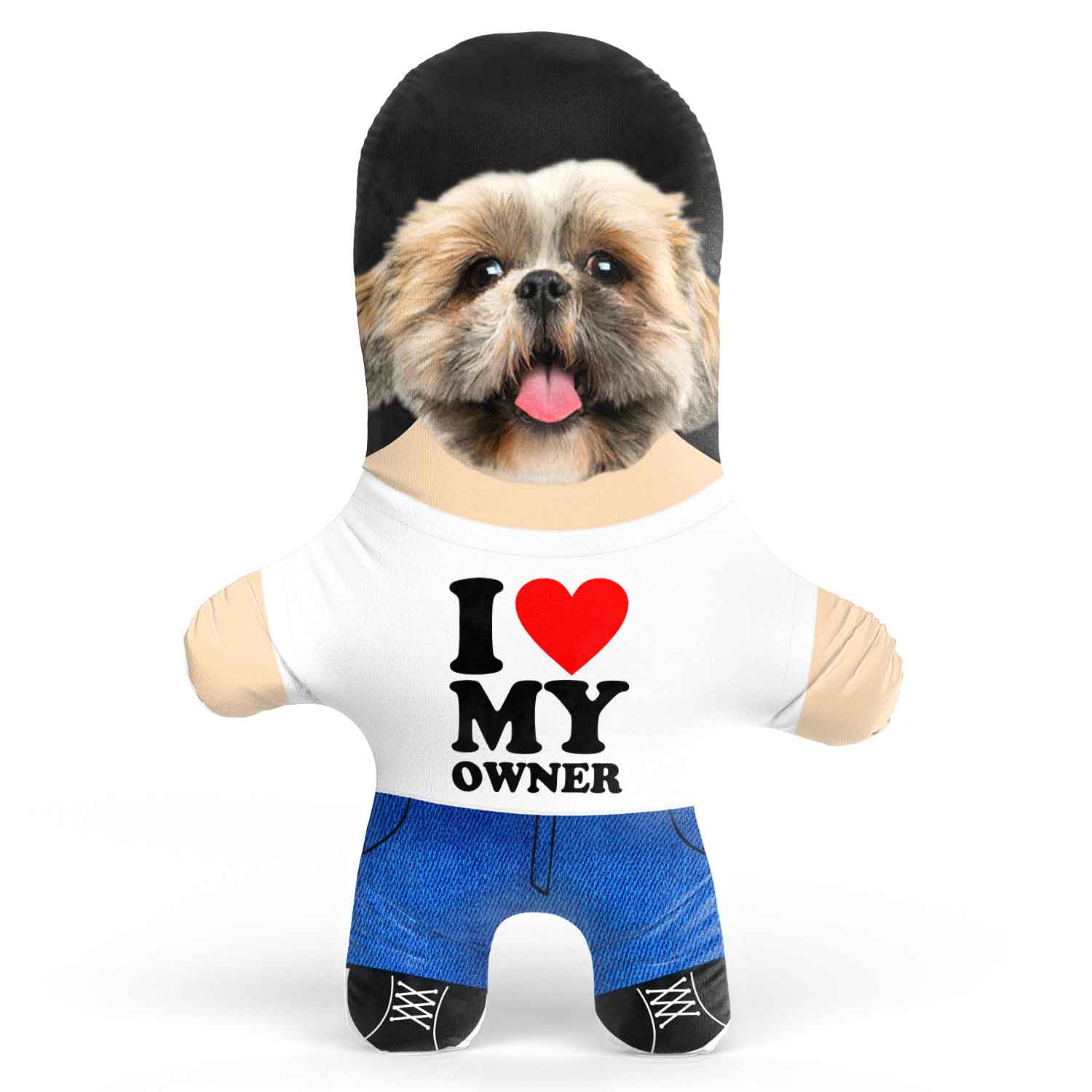 I Heart My Owner Face Pillow