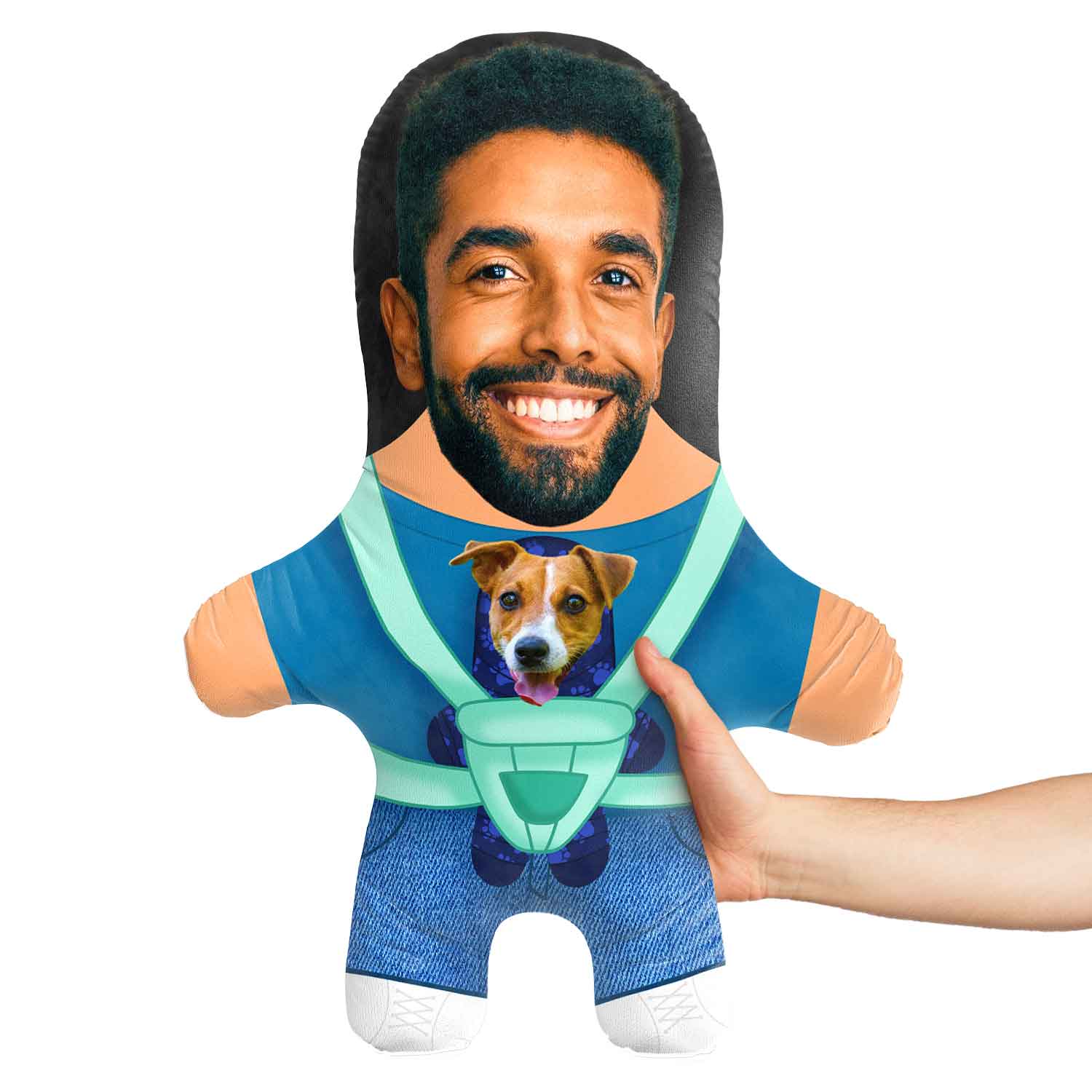 Male Baby Dog Carrier Face Pillow