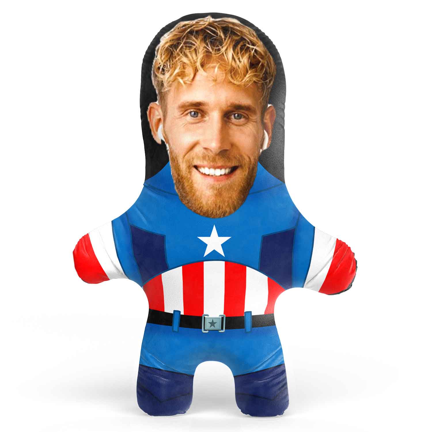 America Superhero Face Pillow