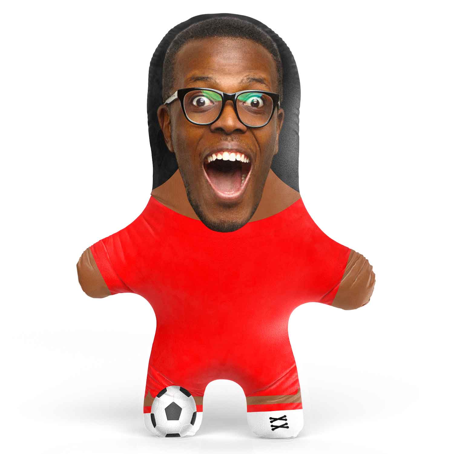 Soccer Red Face Pillow