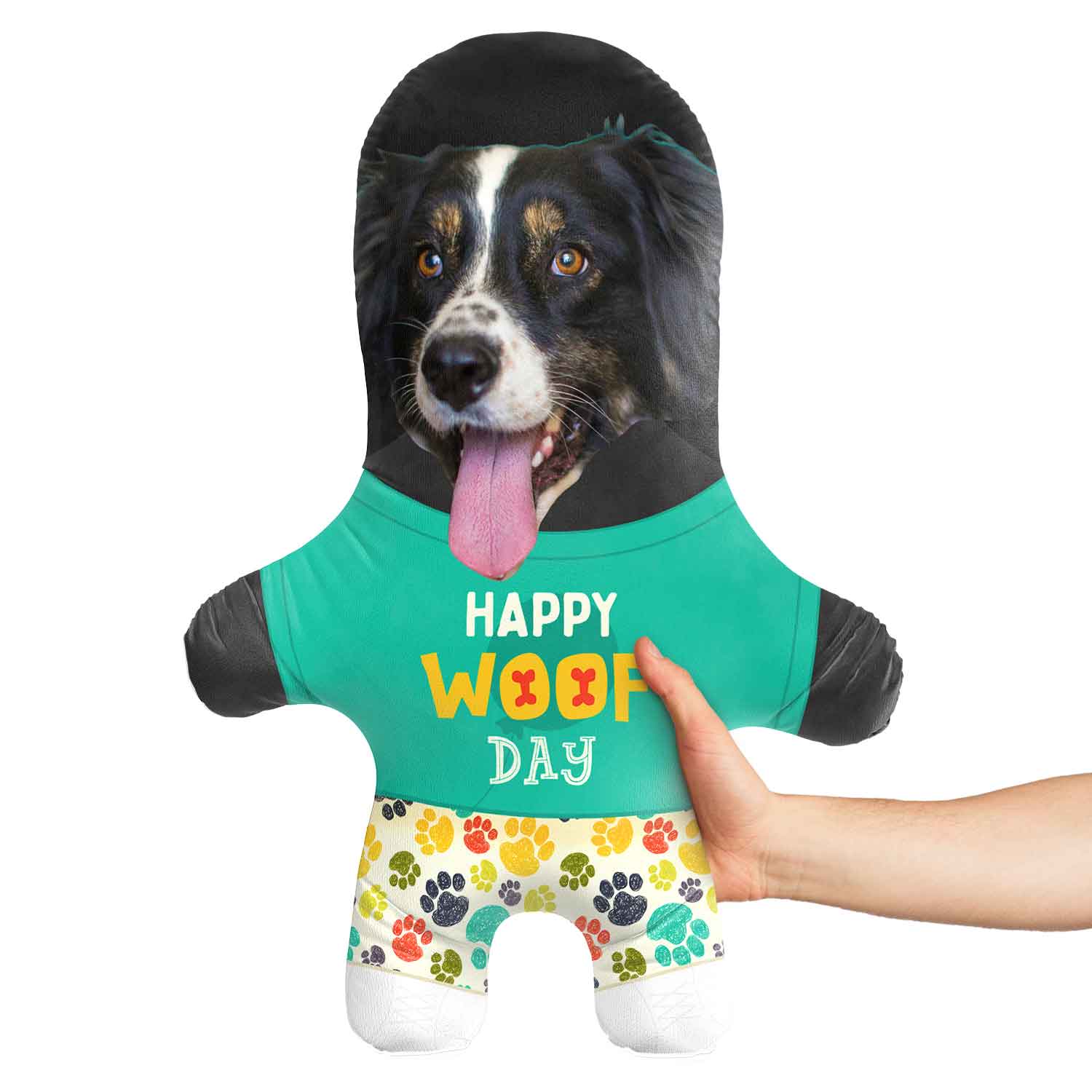 Happy Woof-Day Face Pillow