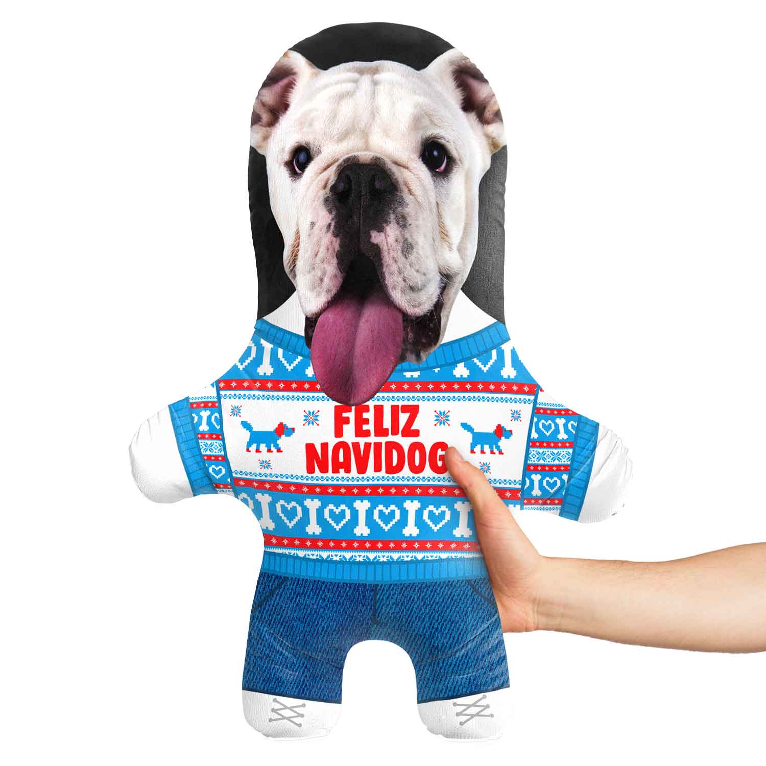 Feliz Navidog Face Pillow