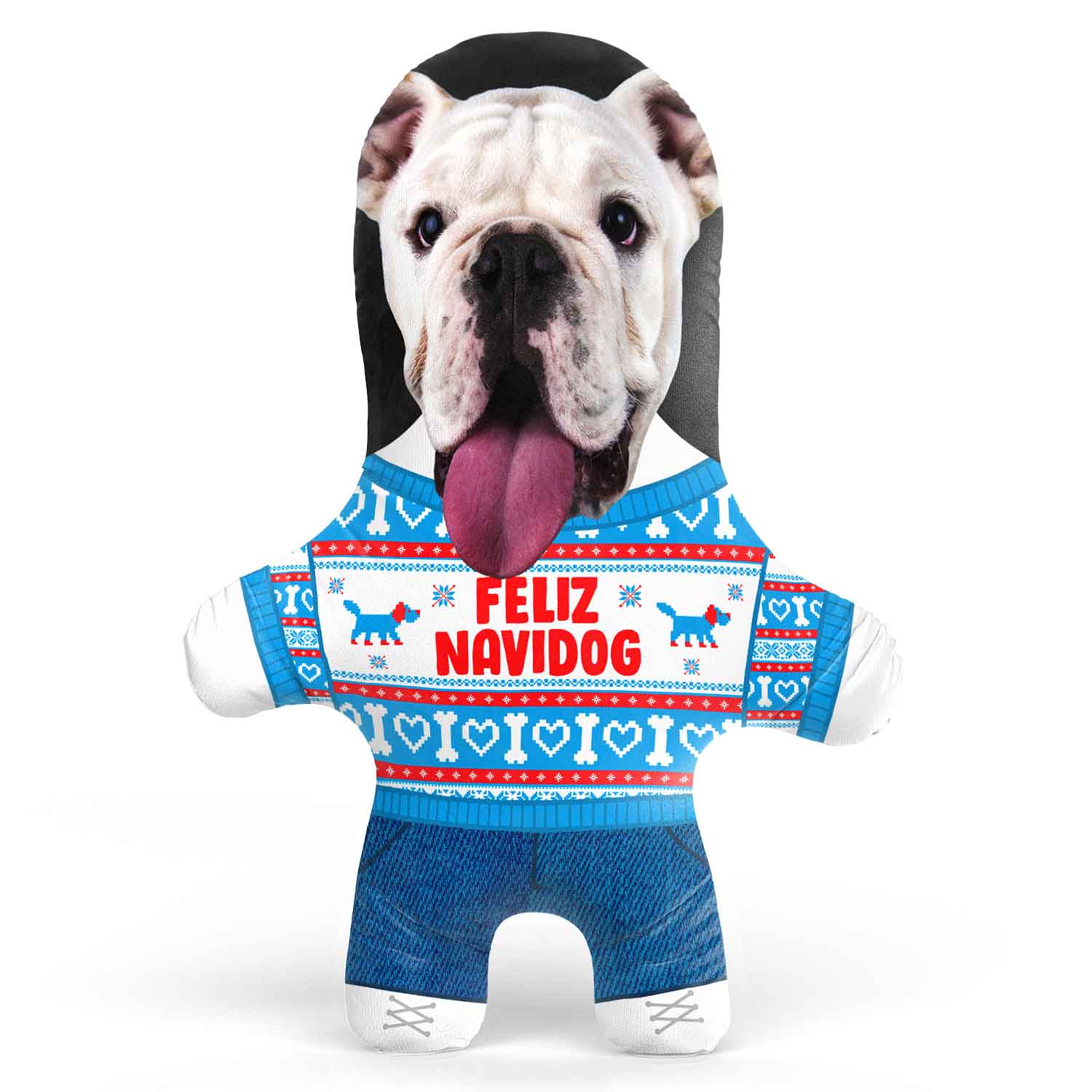 Feliz Navidog Face Pillow