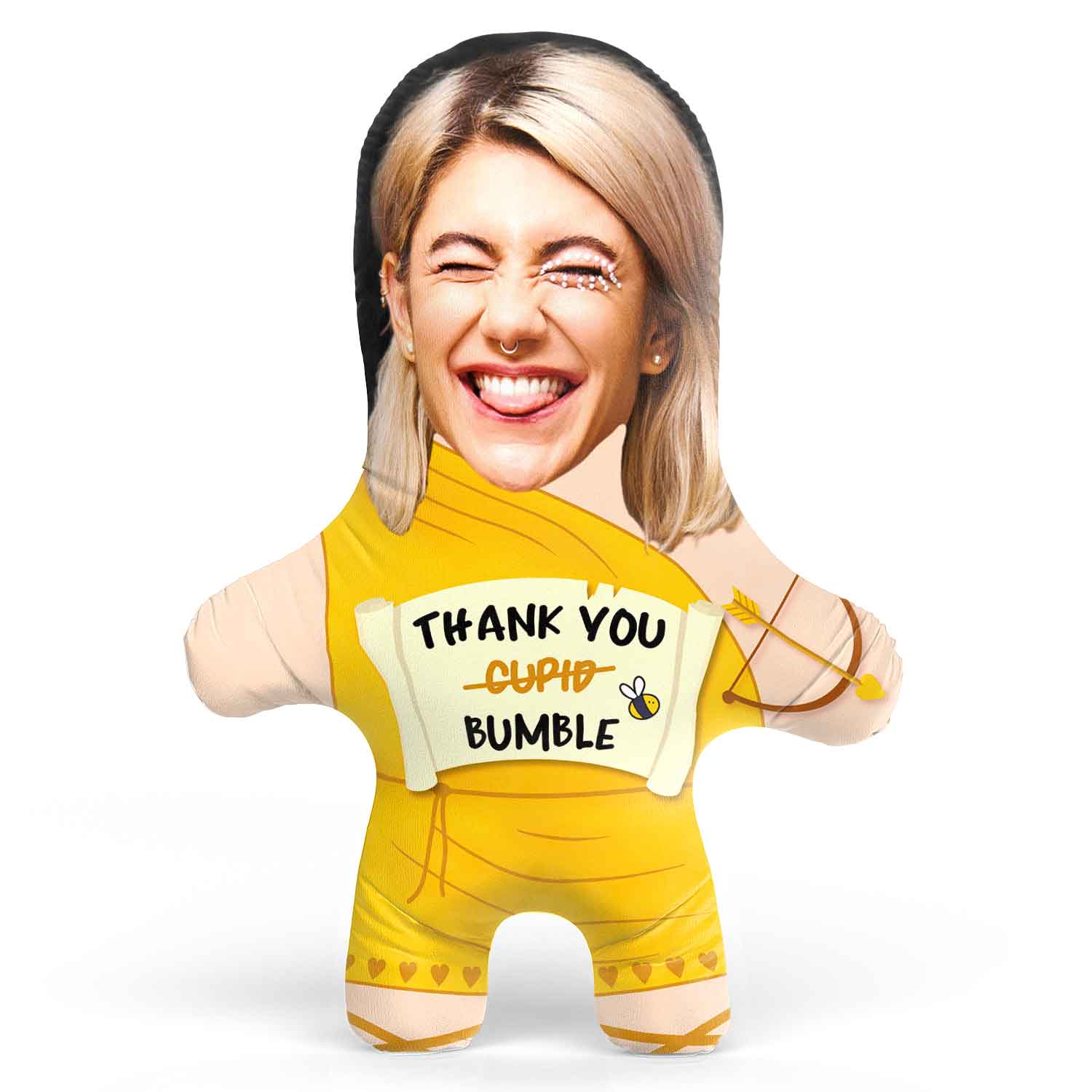 Thank You Cupid Bumble Face Pillow