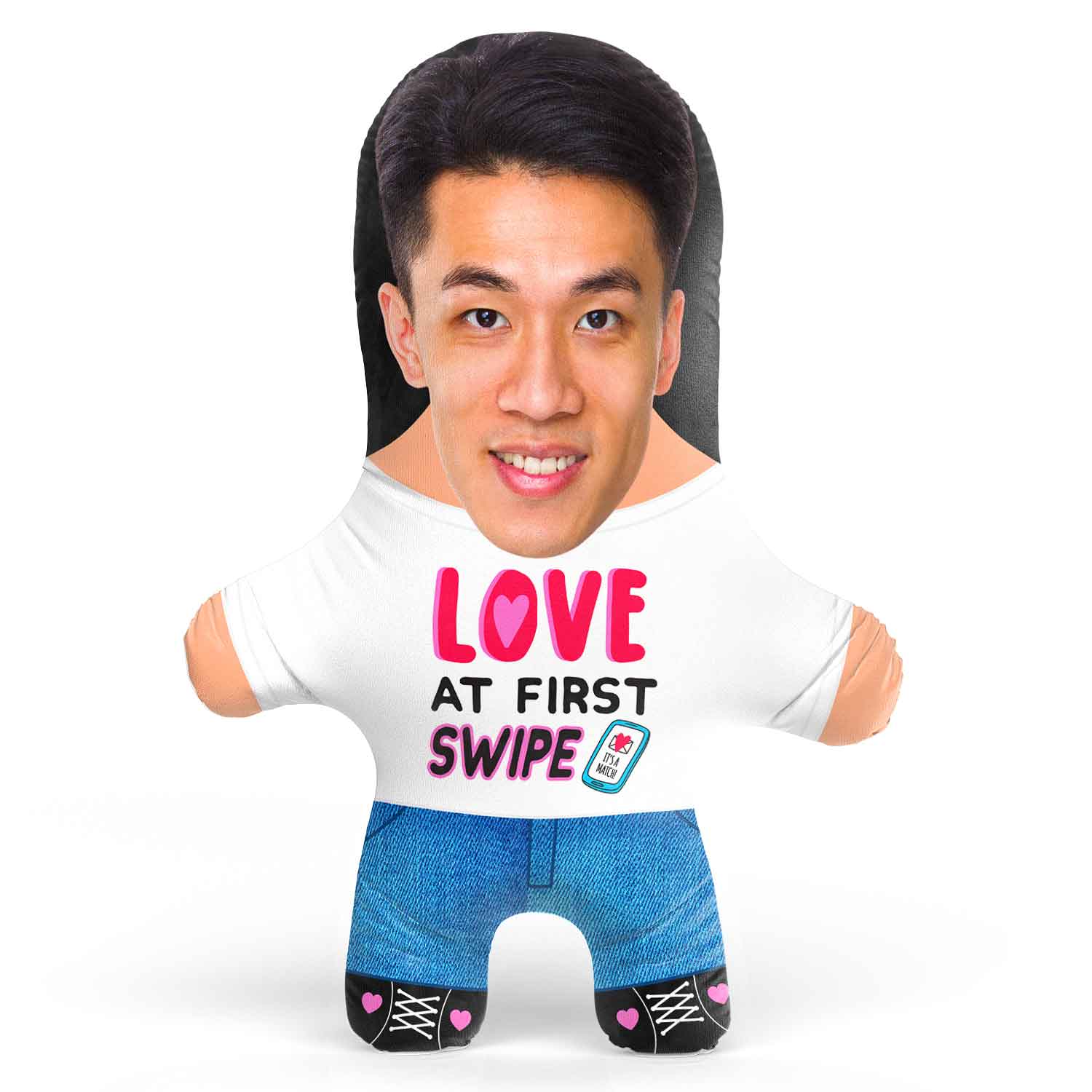 Love At First Swipe Face Pillow