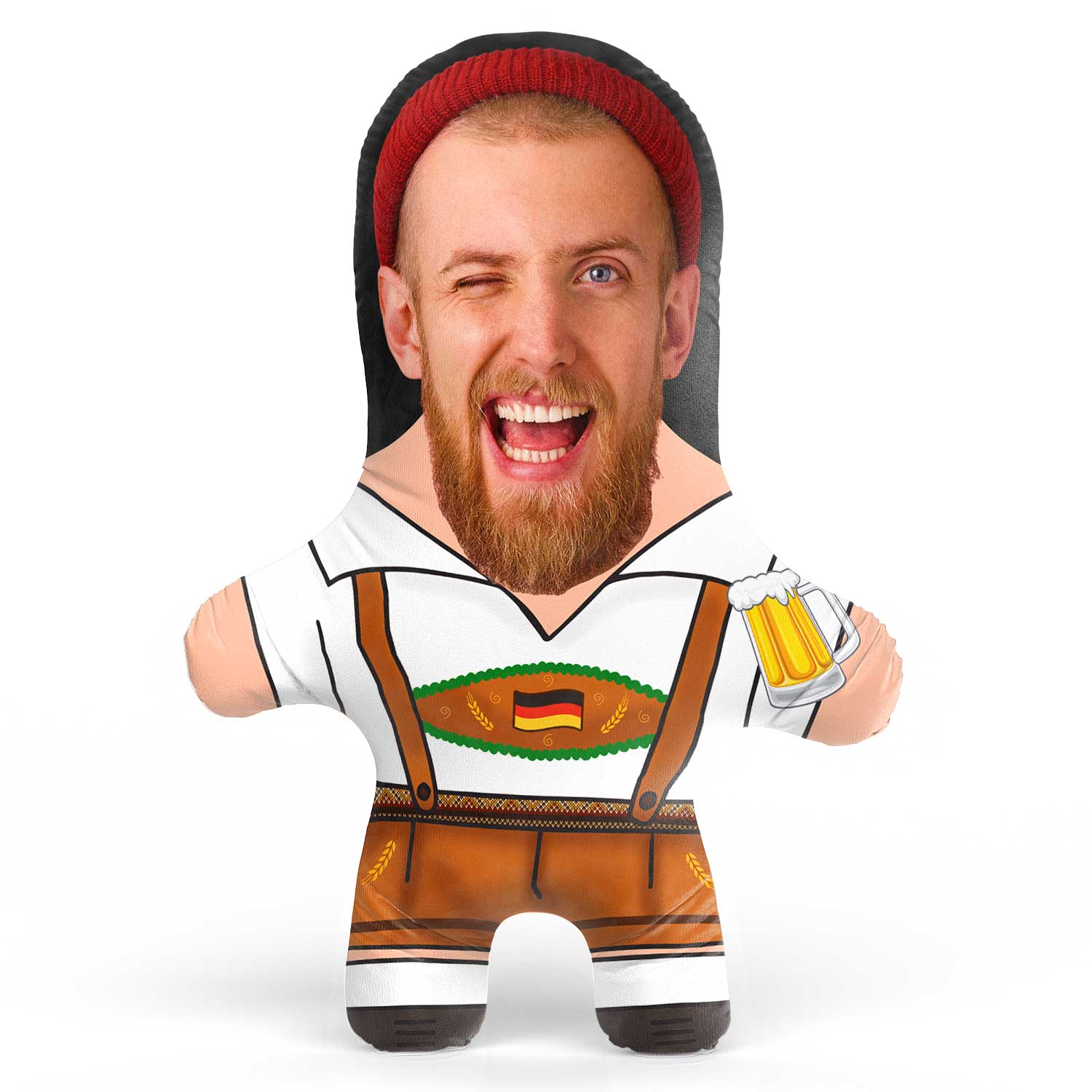 Oktoberfest Guy Face Pillow