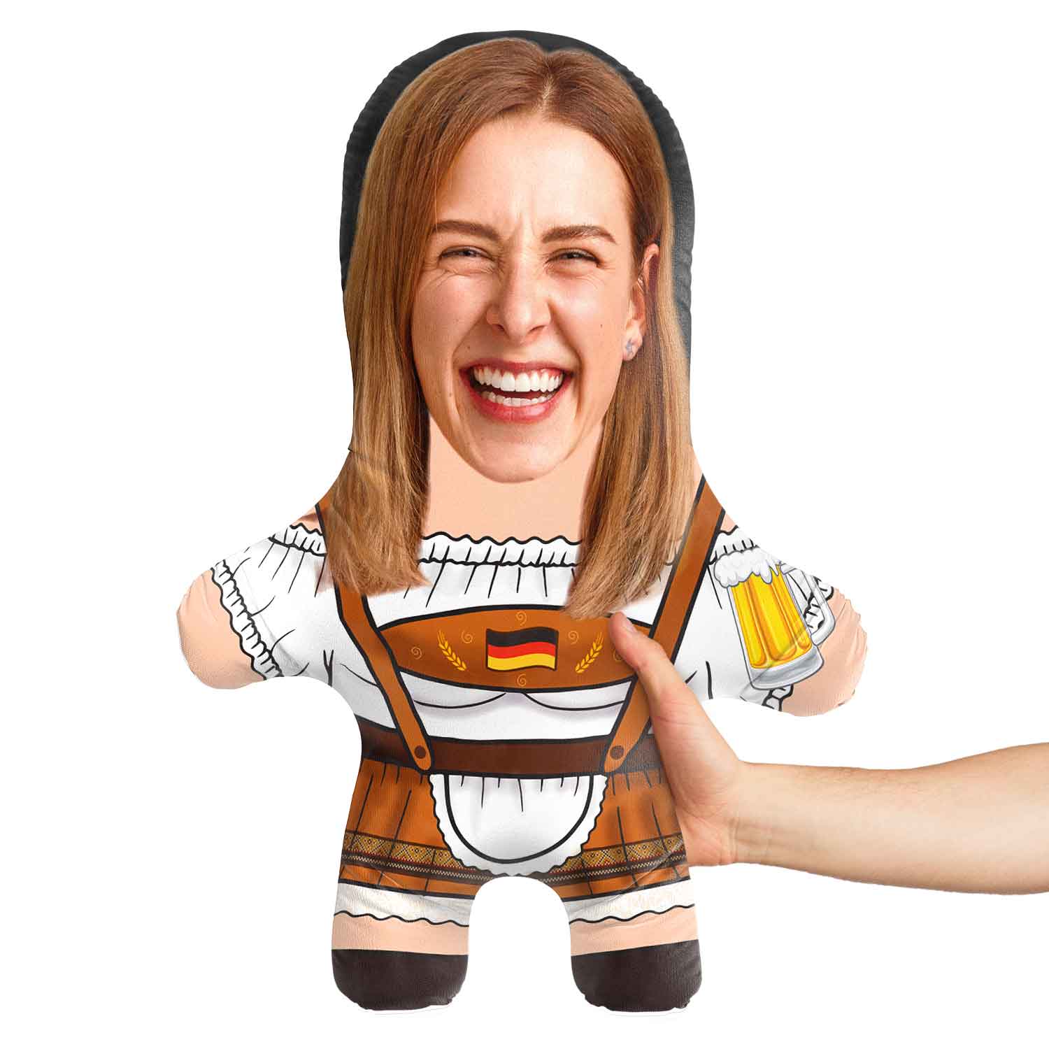 Oktoberfest Lady Face Pillow
