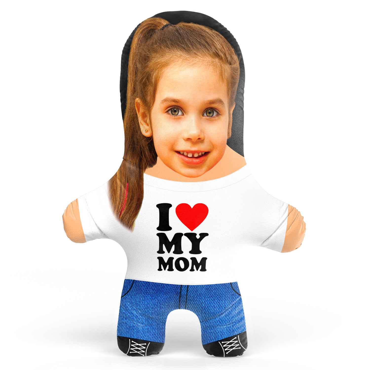 I Heart My Mom Face Pillow