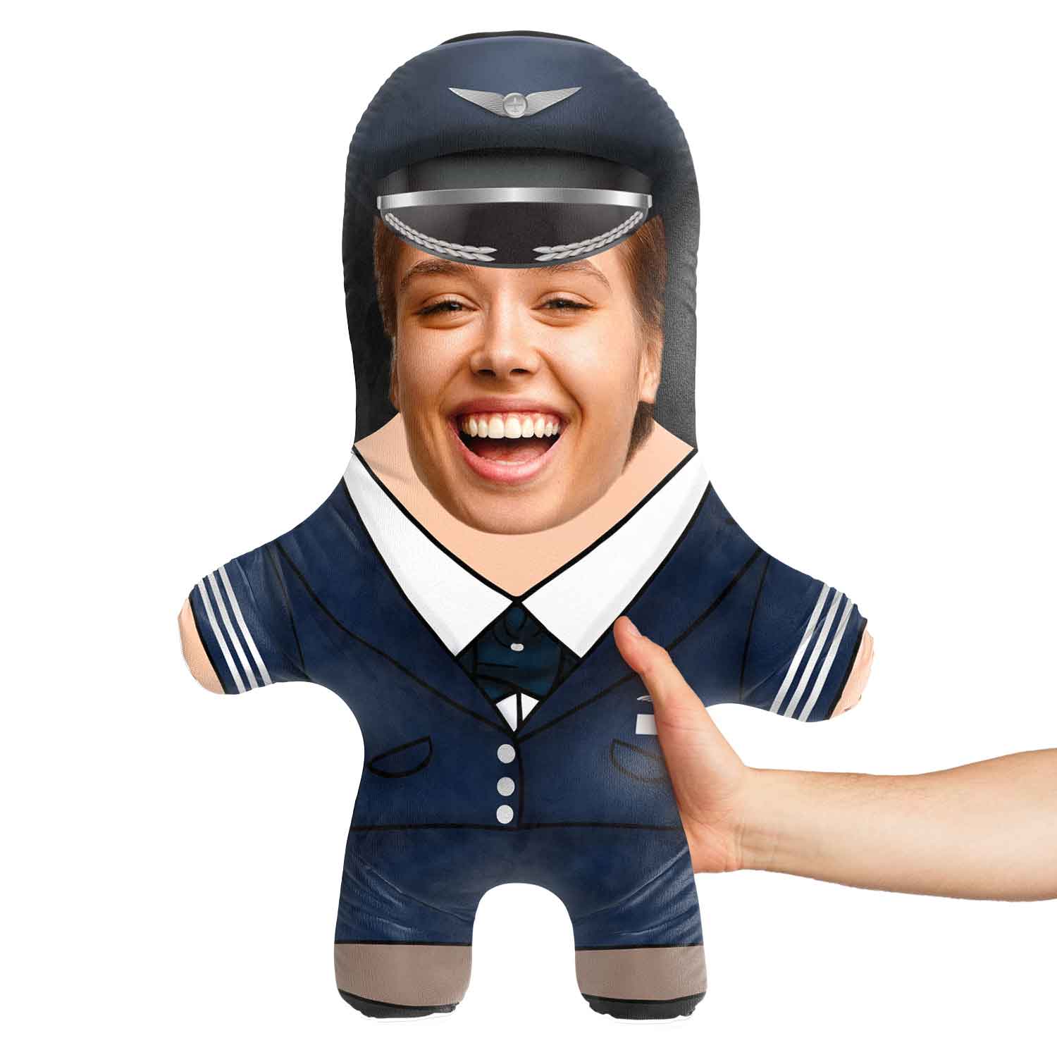 Female Pilot Uniform Face Pillow