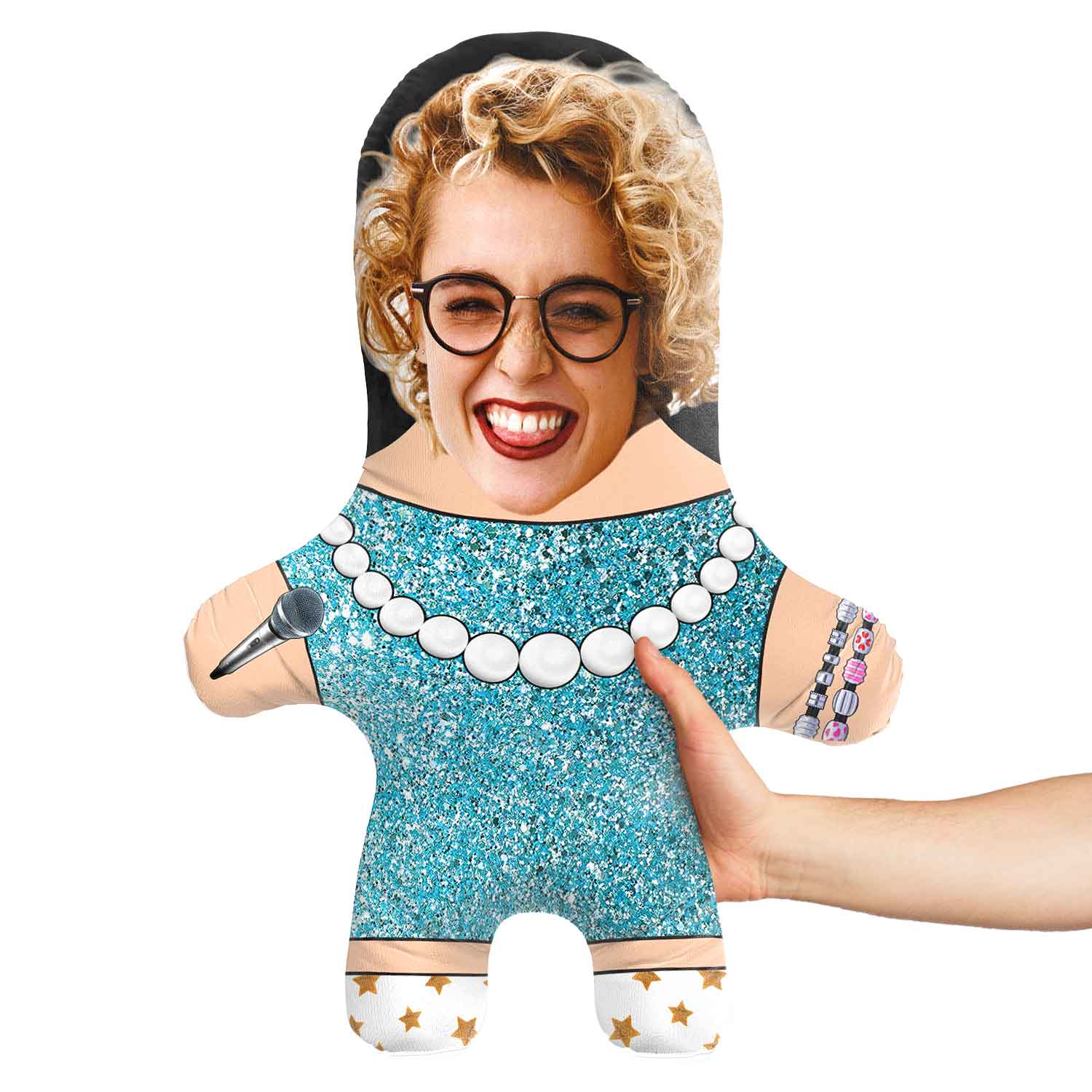 Singer Female Face Pillow