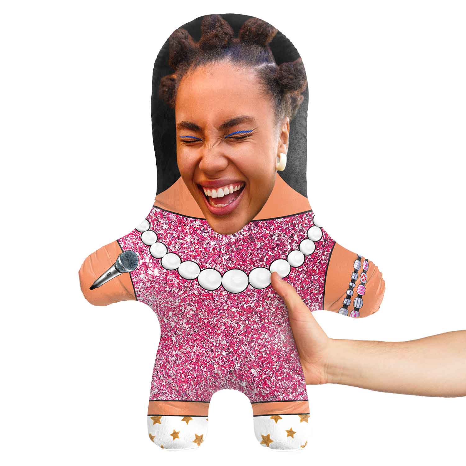 Singer Female Dress Face Pillow