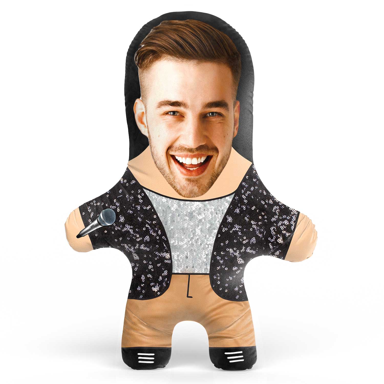 Singer Male Face Pillow