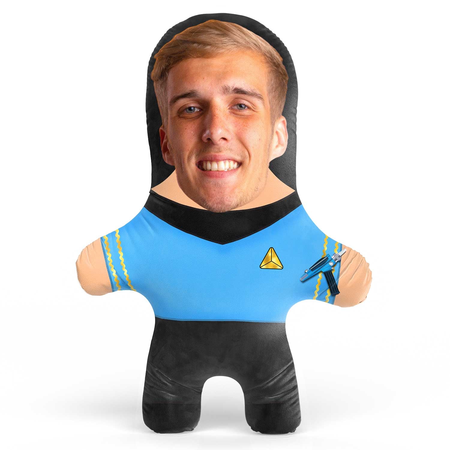 Male Blue Star Face Pillow
