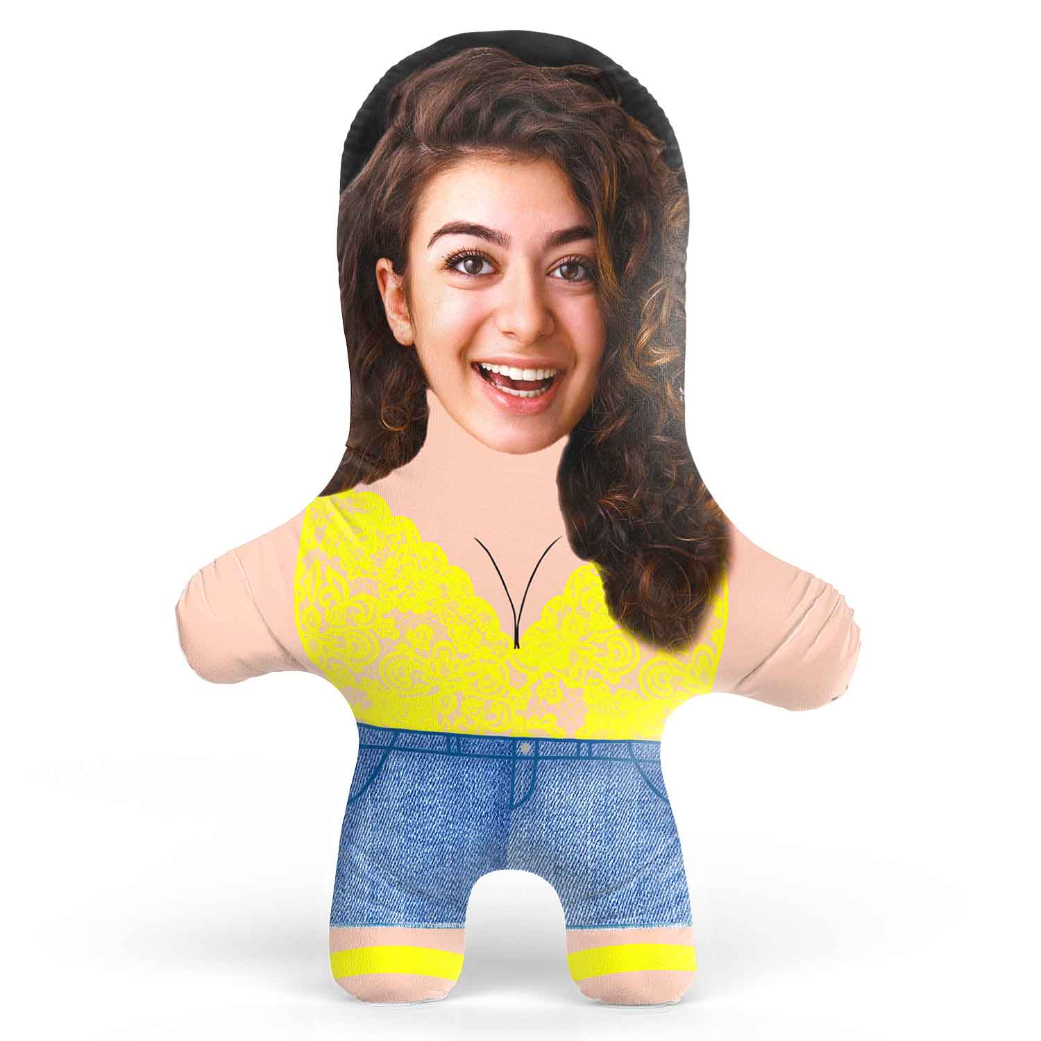 Bodysuit Girl Face Pillow