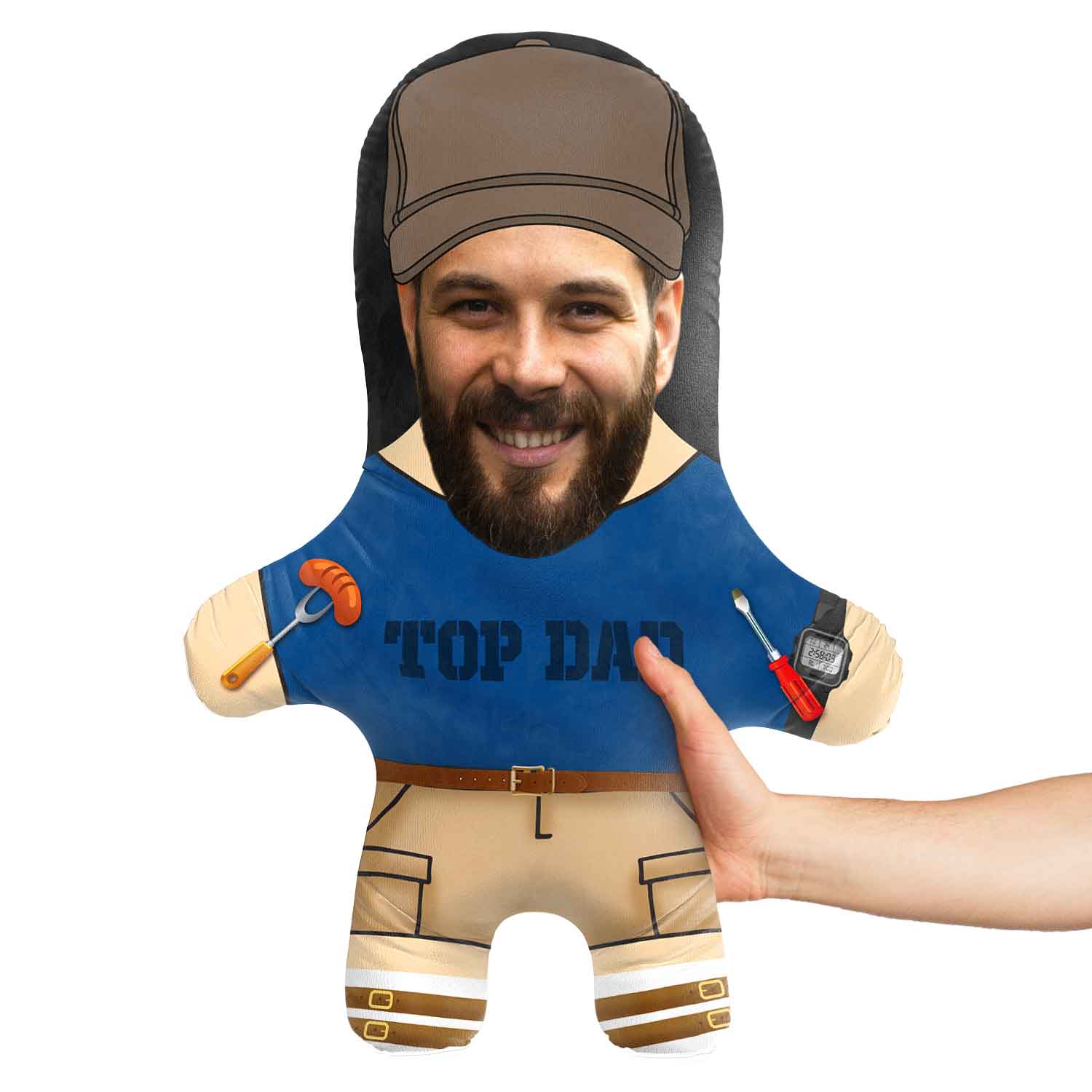 Top Dad Face Pillow