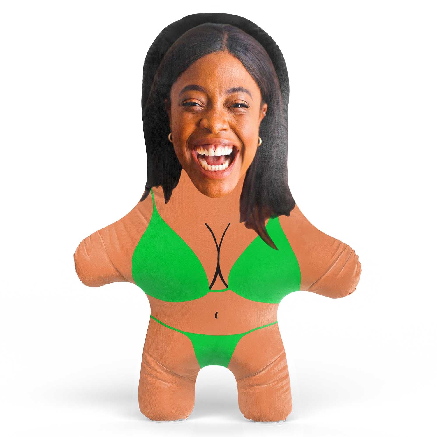 Green Bikini Face Pillow