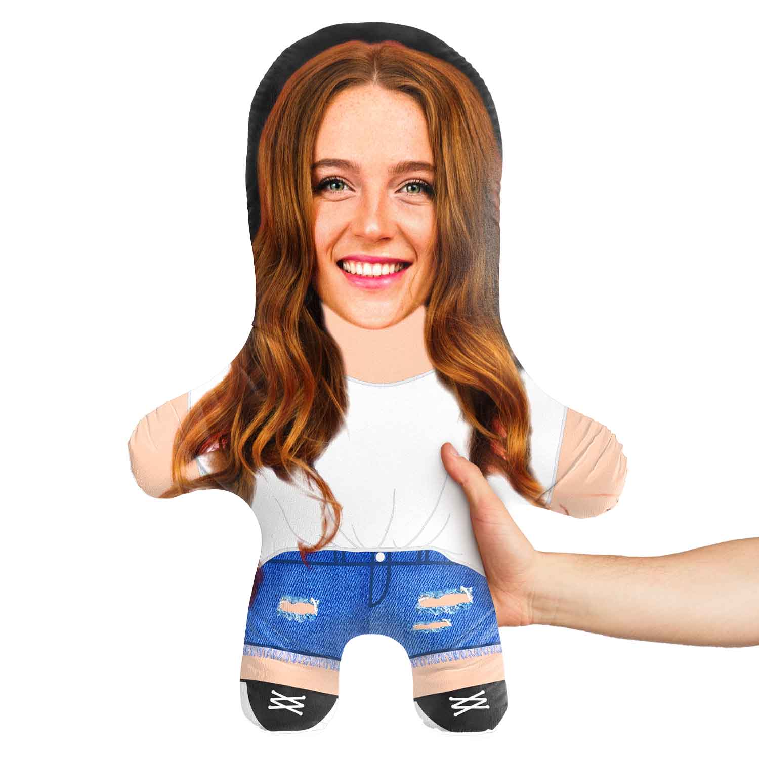 Denim Shorts Face Pillow