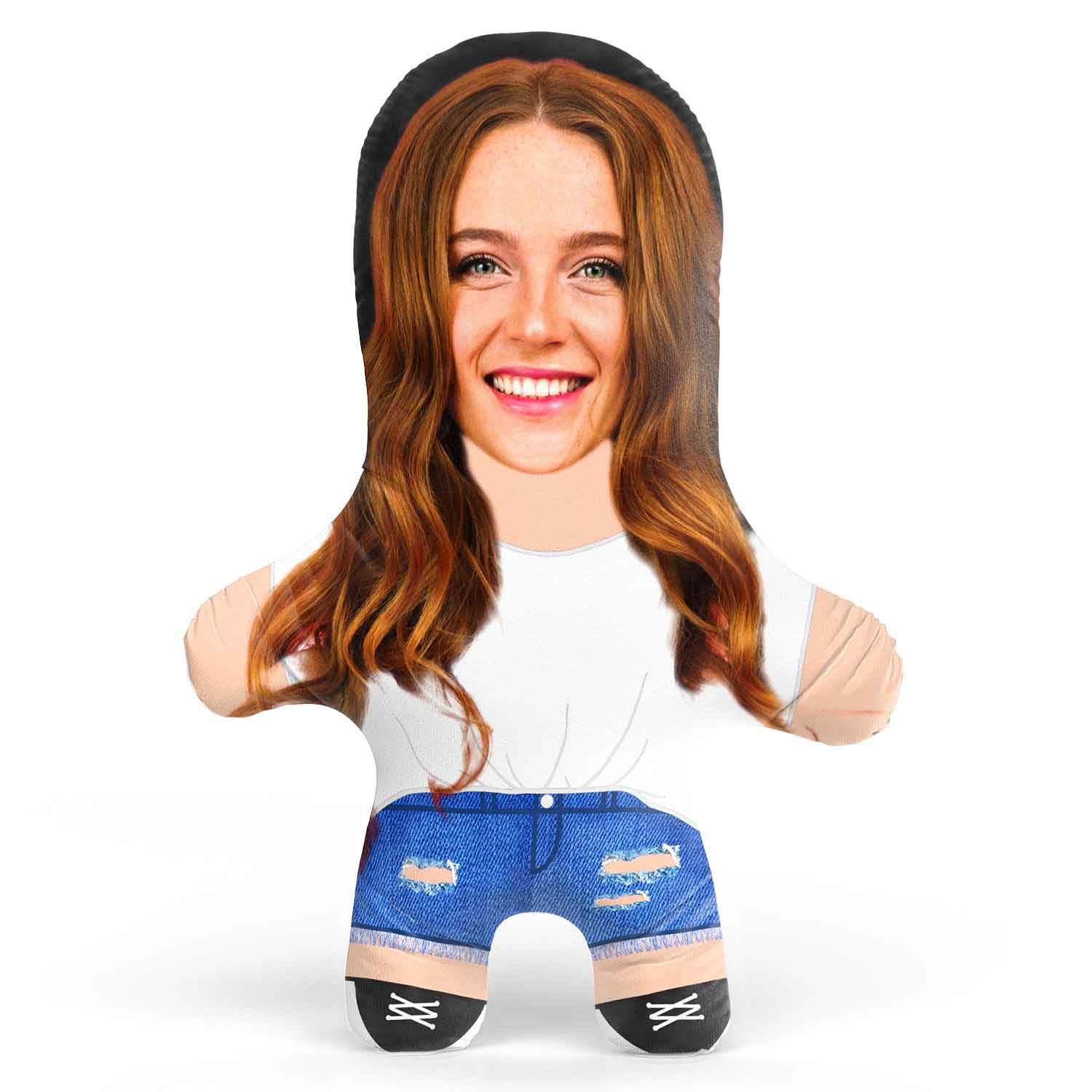 Denim Shorts Face Pillow