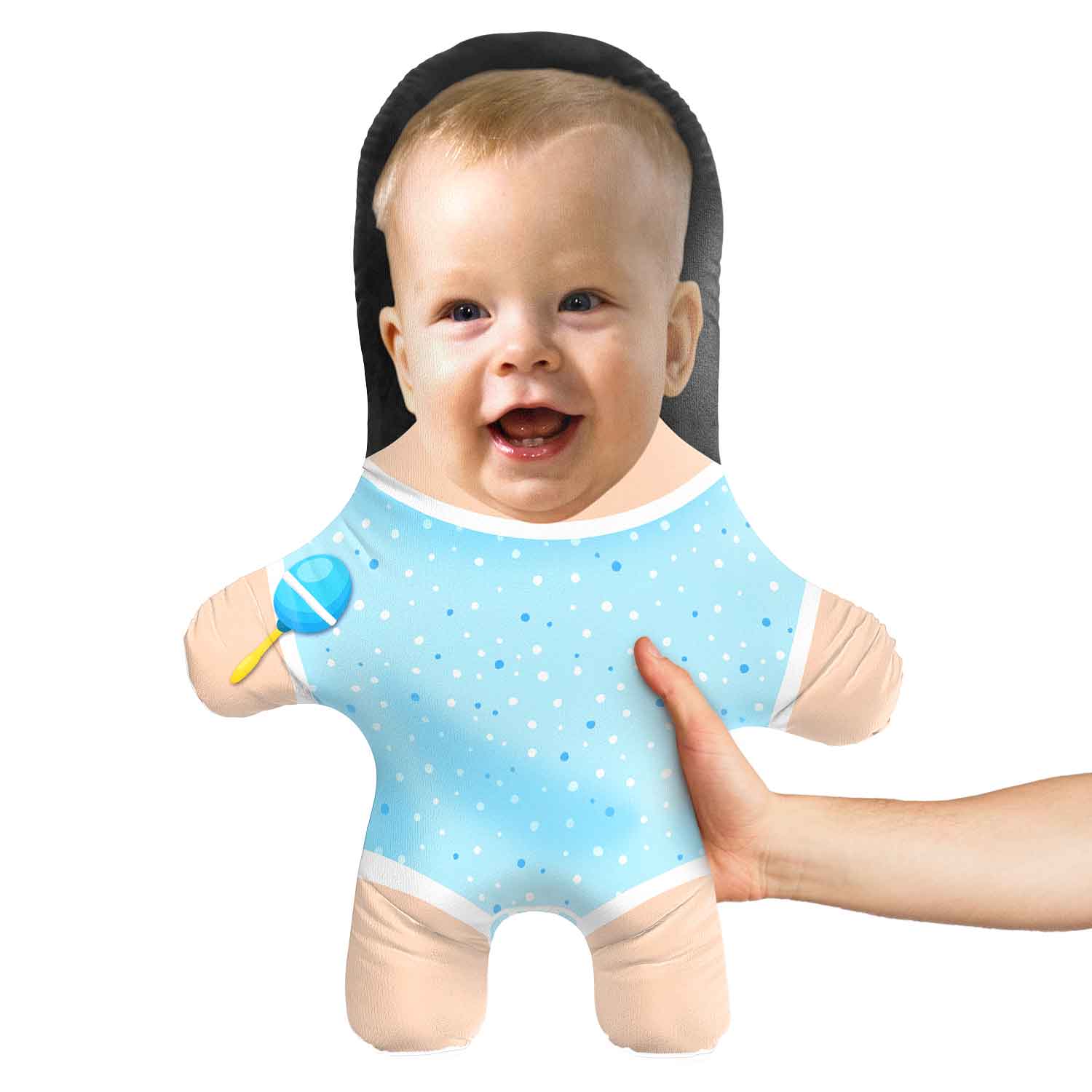 Blue Baby Grow Face Pillow
