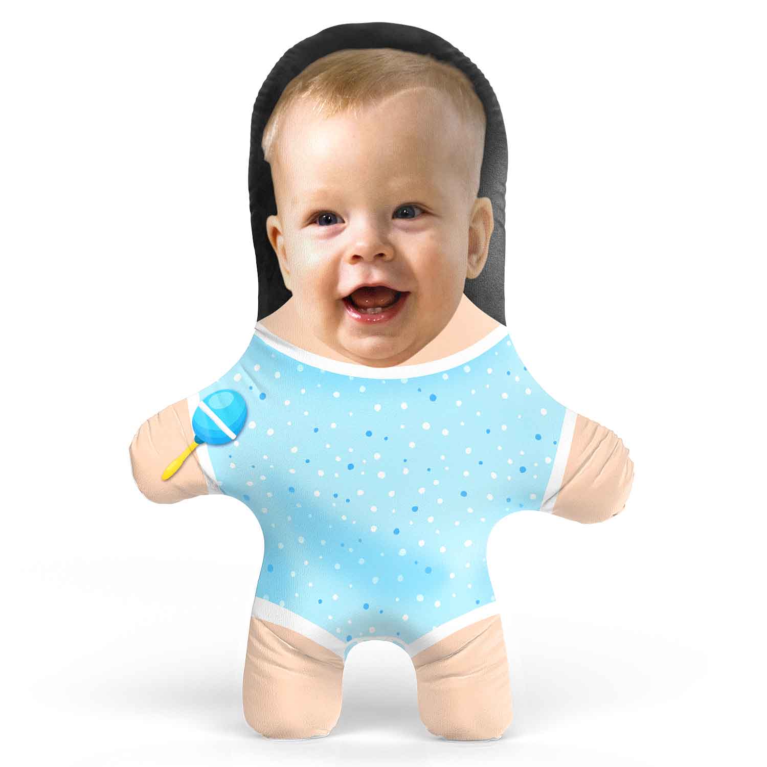 Blue Baby Grow Face Pillow