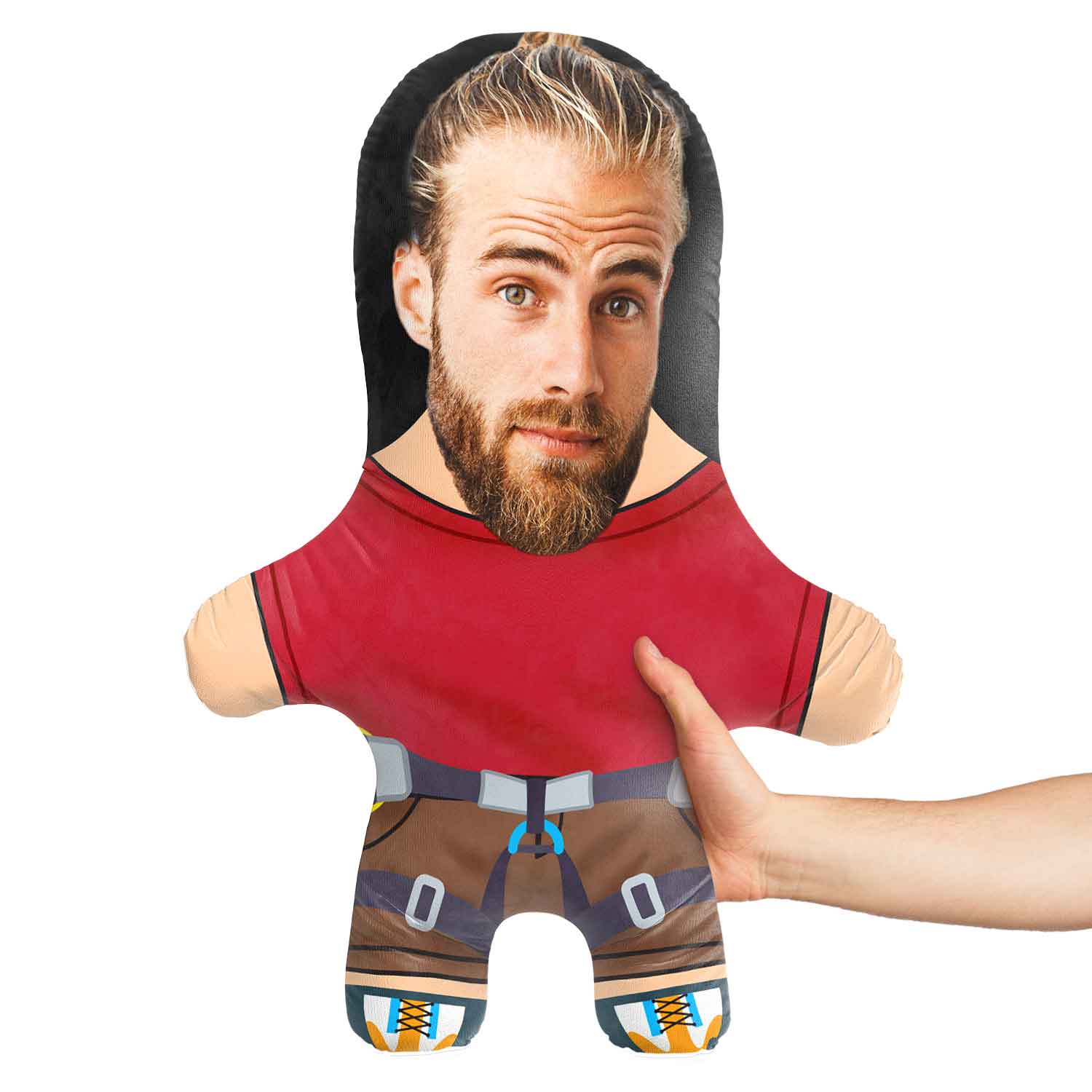 Rock Climber Male Face Pillow