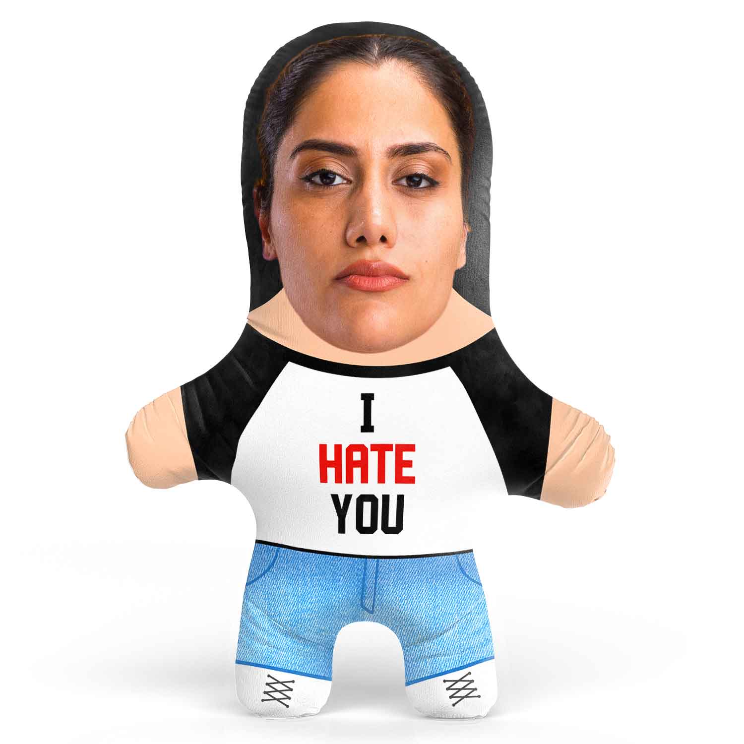 I Hate You Face Pillow