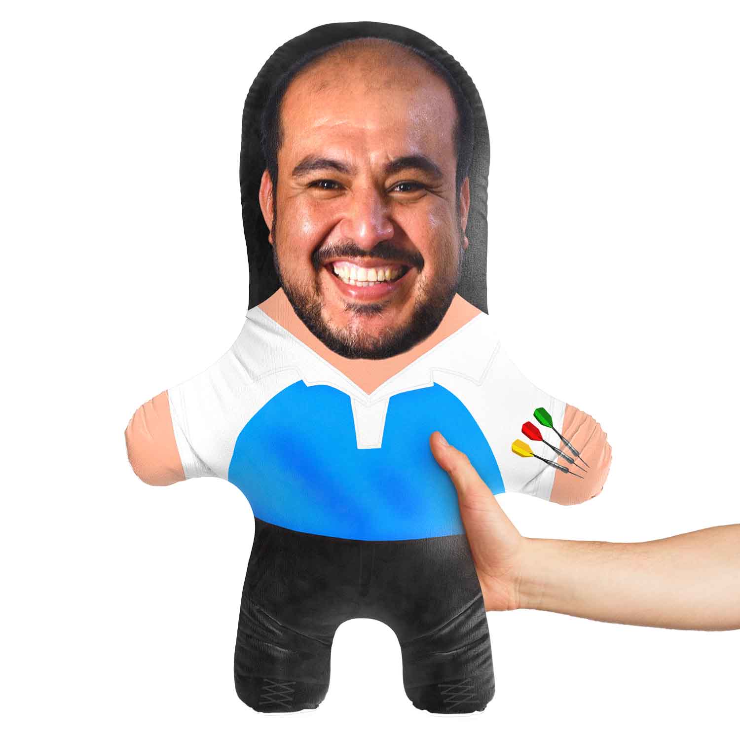 Darts Man Face Pillow