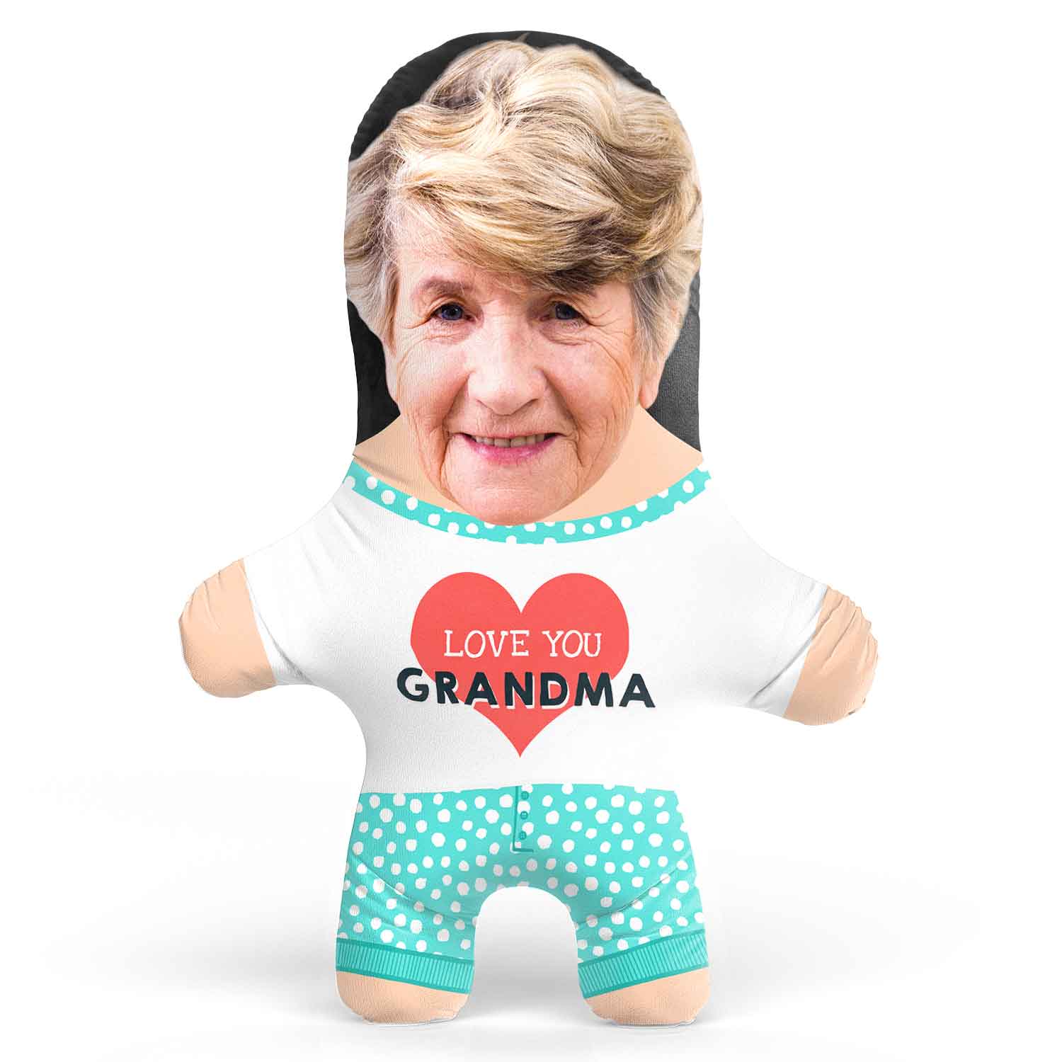 Love You Grandma Face Pillow