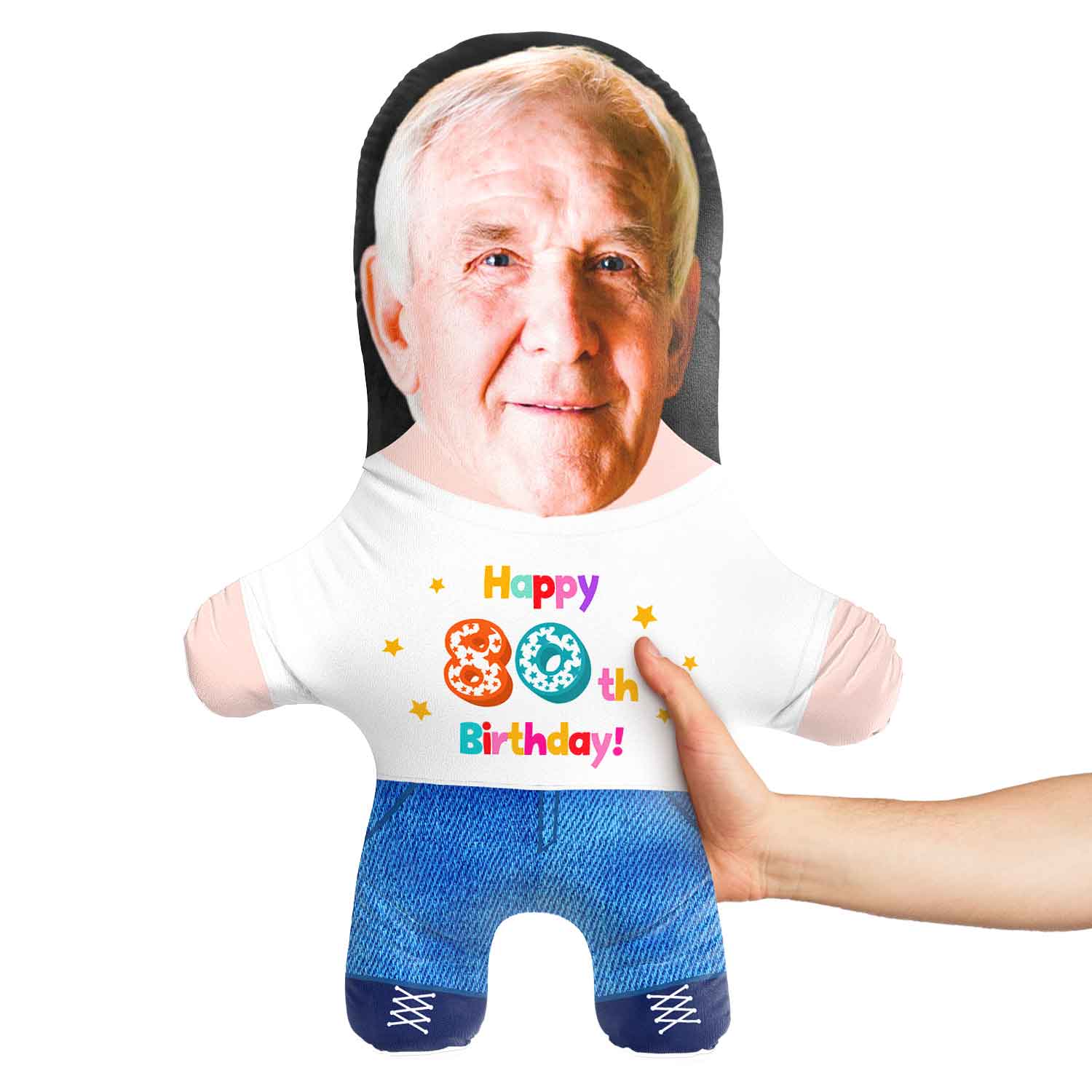 80th Birthday Face Pillow