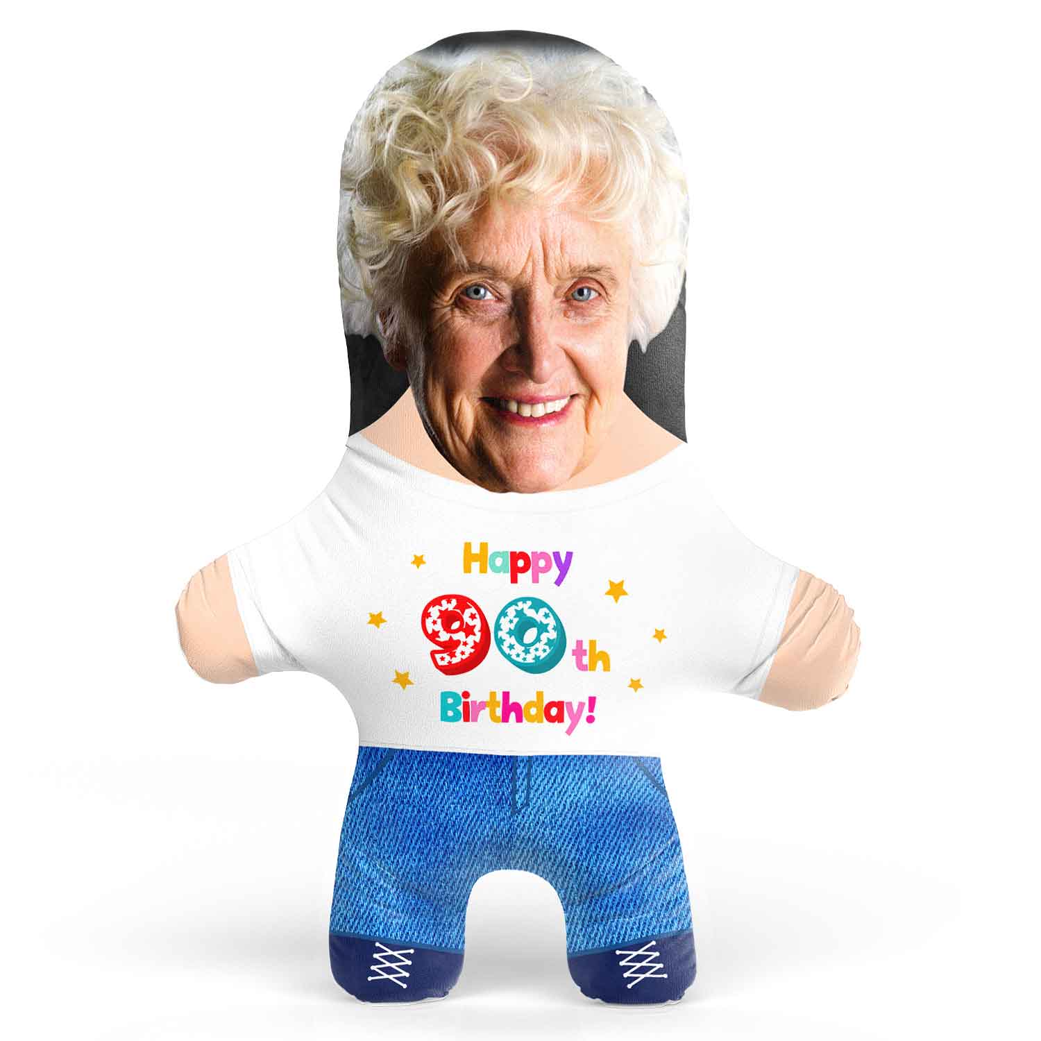 90th Birthday Face Pillow