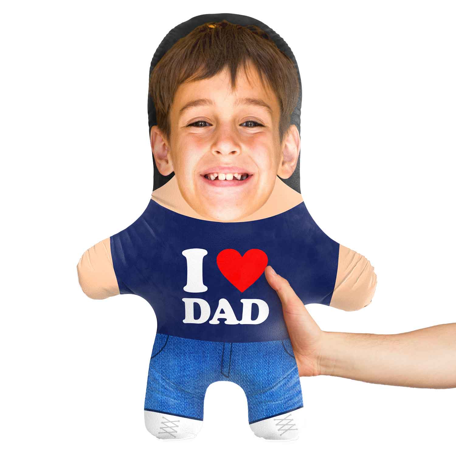 I Heart Dad Face Pillow