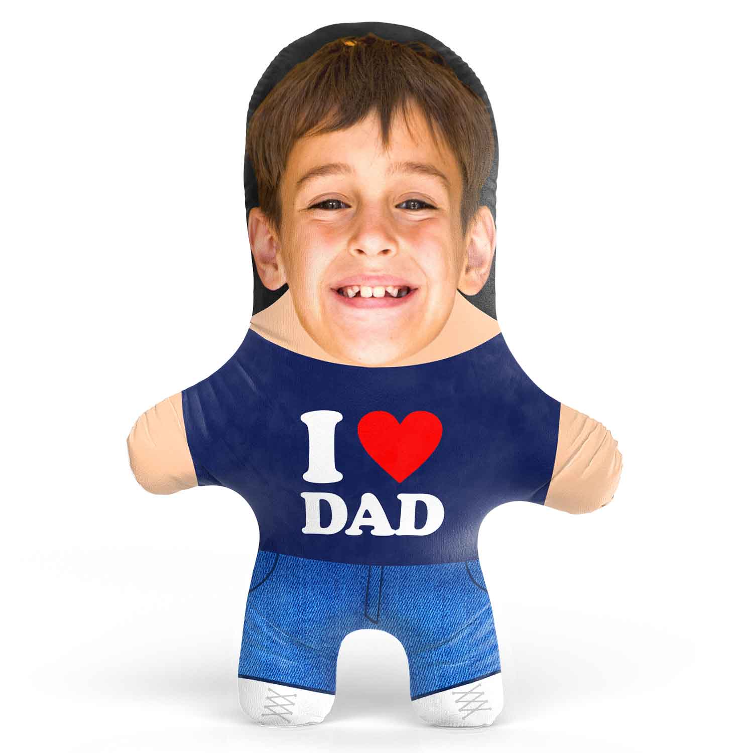 I Heart Dad Face Pillow