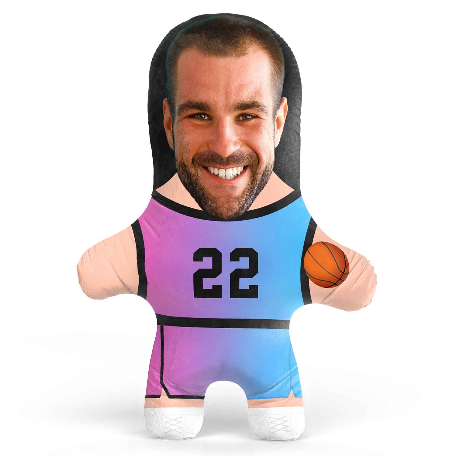 Miami Basketball Face Pillow