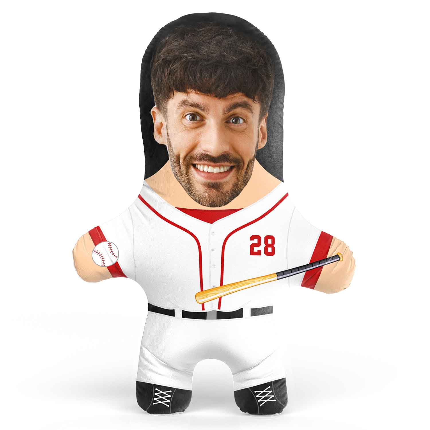 Boston Baseball Face Pillow