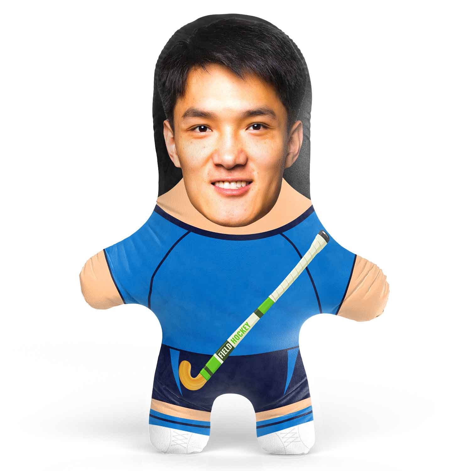 Field Hockey Male Face Pillow