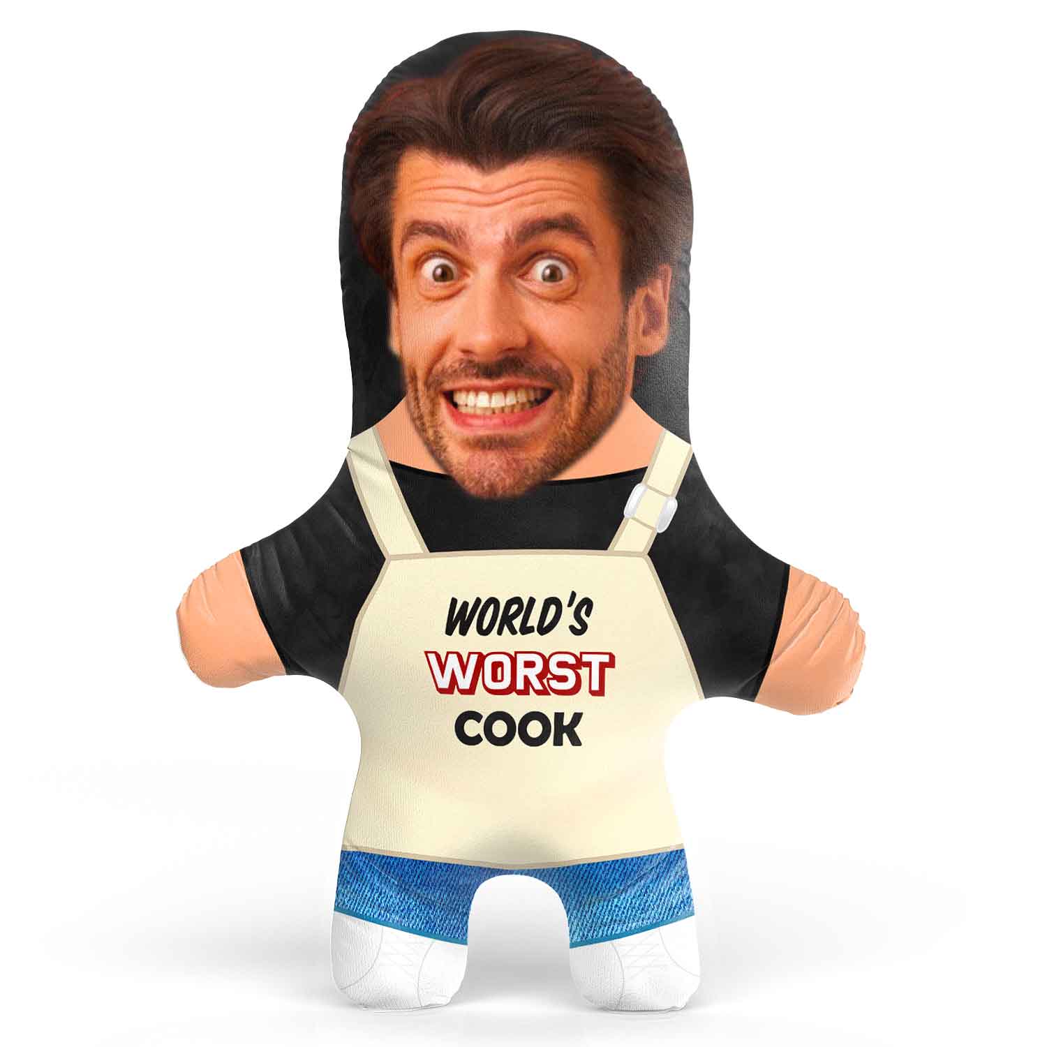 Worlds Worst Cook Face Pillow
