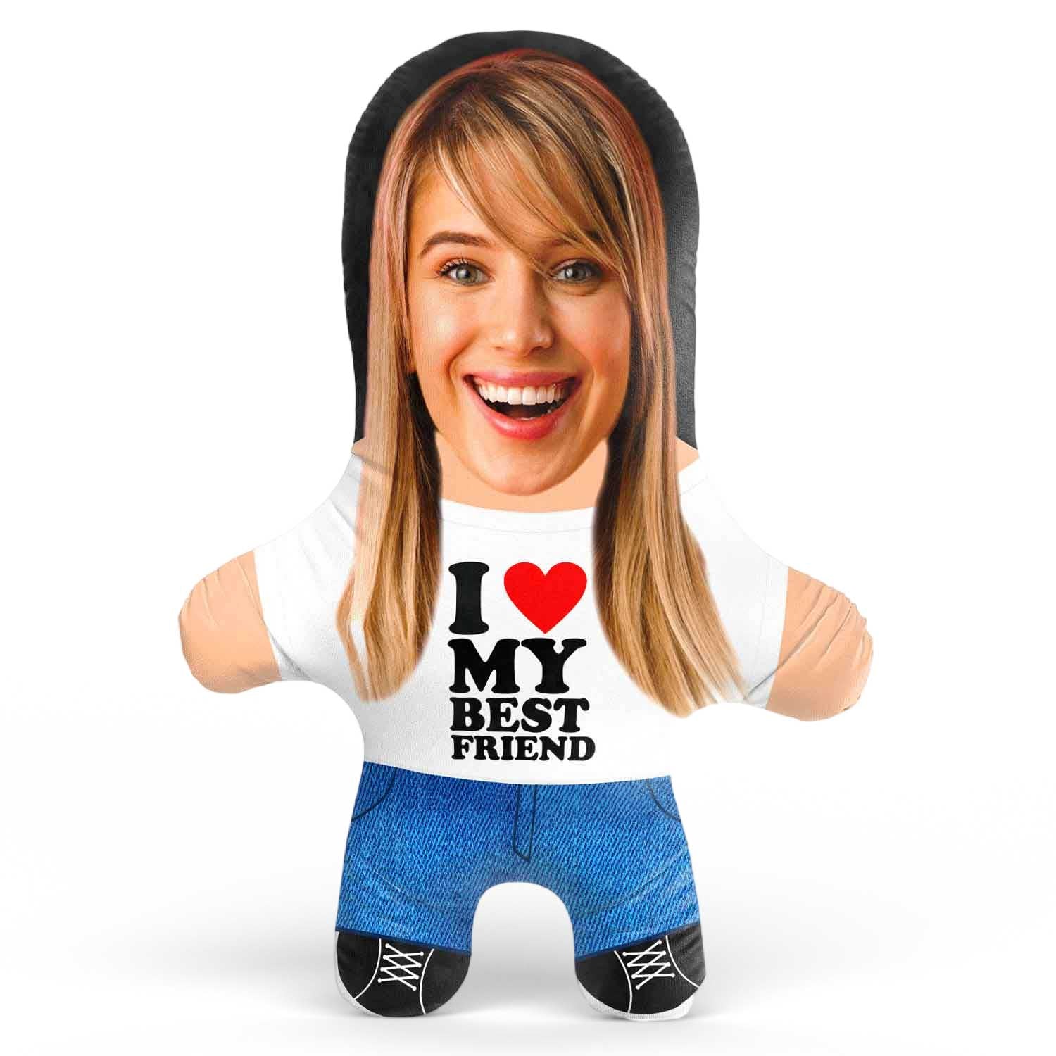 I Heart My Best Friend Face Pillow