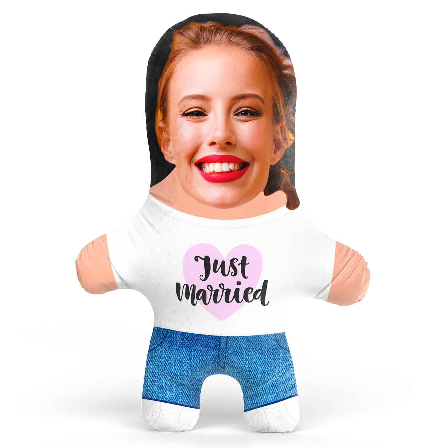 Just Married Face Pillow