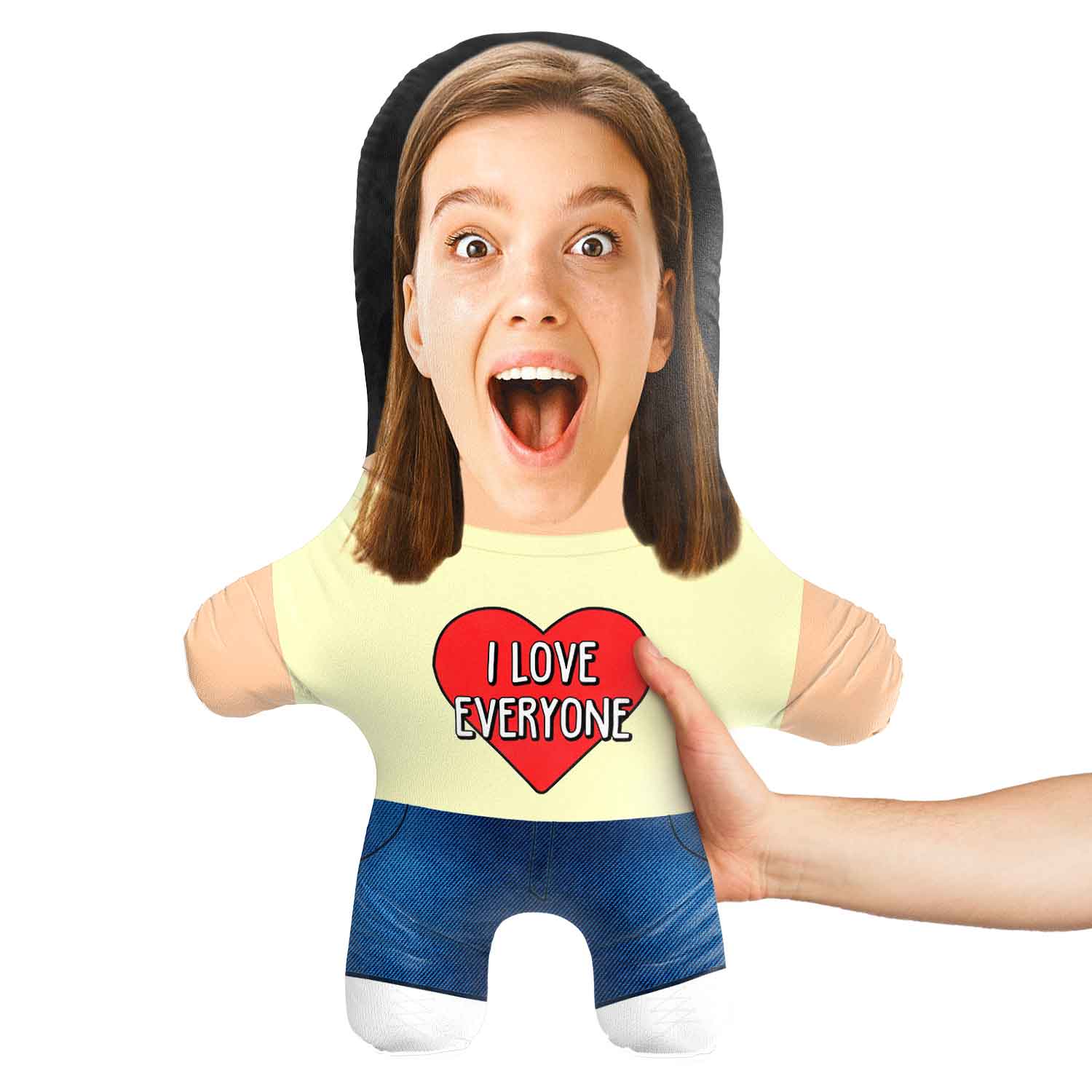 I Love Everyone Face Pillow