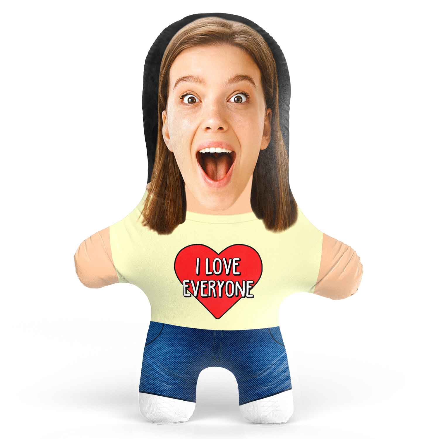 I Love Everyone Face Pillow
